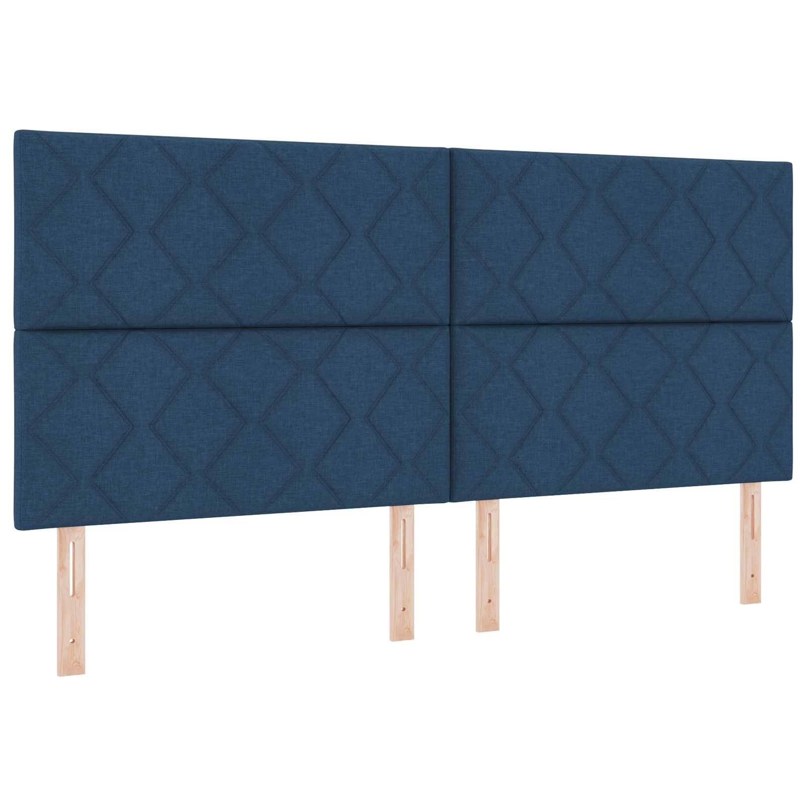 vidaXL Aufbewahrungsbett mit Matratze Blau 200 x 200 cm Stoff