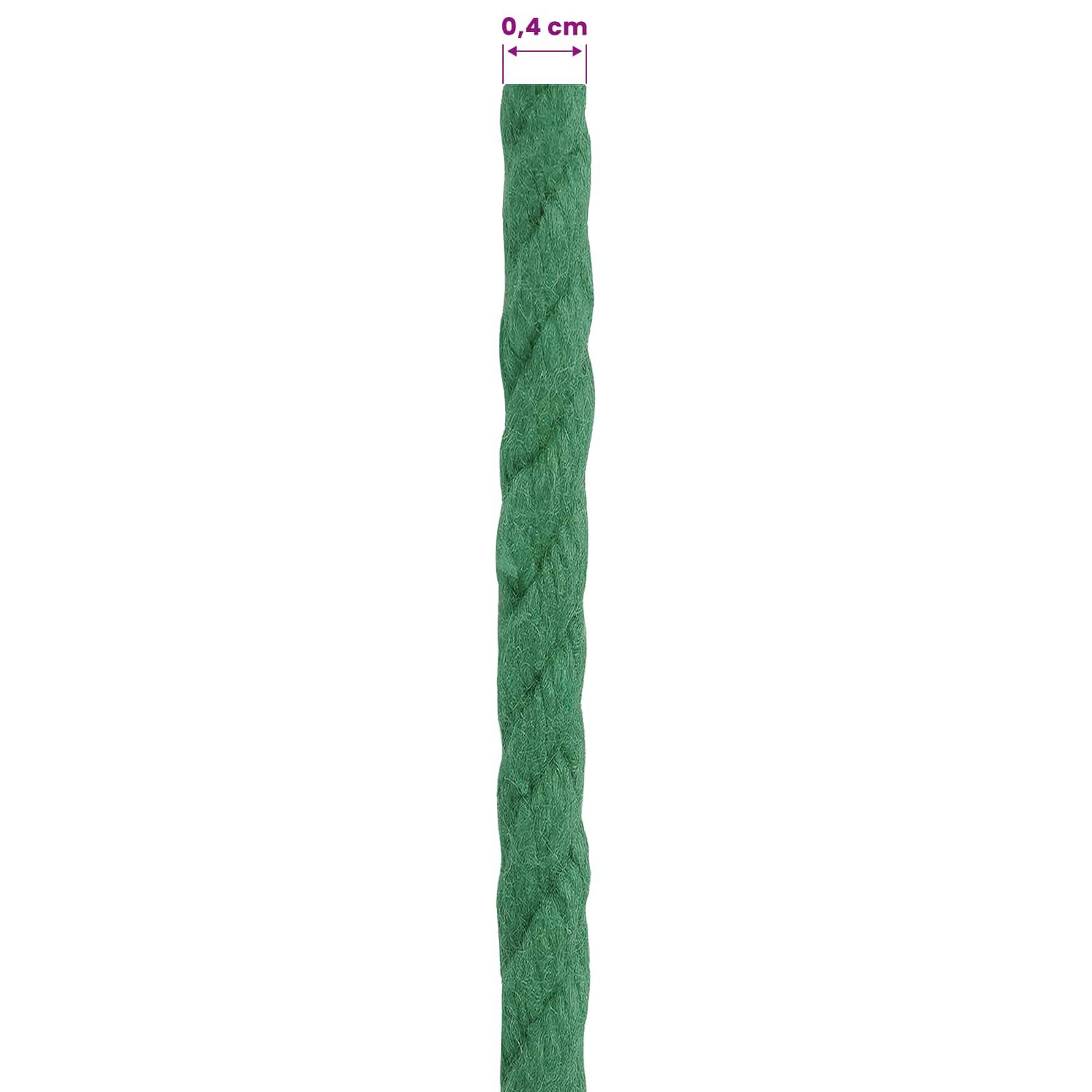 vidaXL Seil Grün 0,4 x 0,4 x 25000 cm Baumwolle