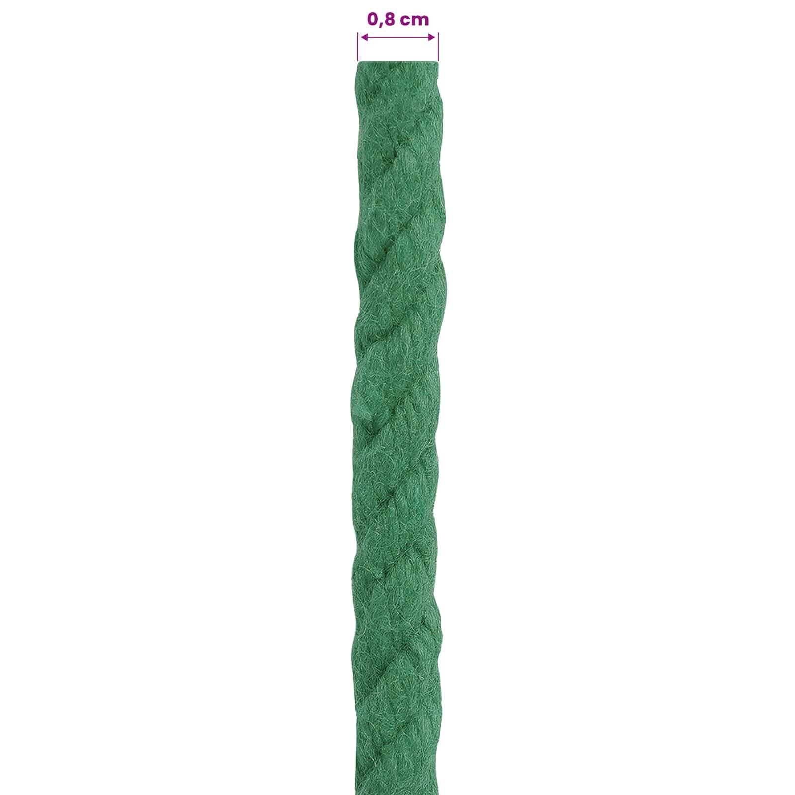 vidaXL Seil Grün 0,8 x 0,8 x 25000 cm Baumwolle