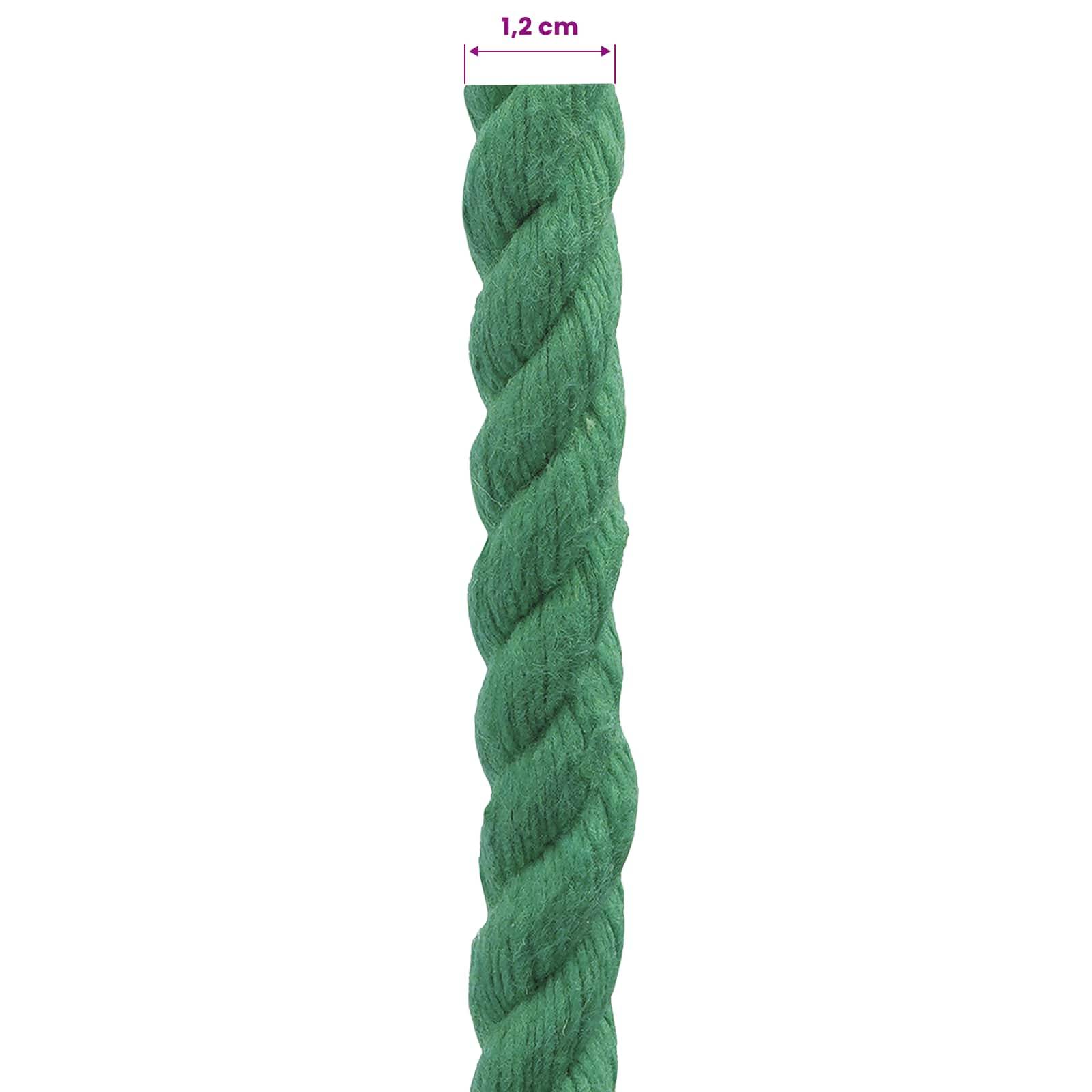 vidaXL Seil Grün 1,2 x 1,2 x 2500 cm Baumwolle