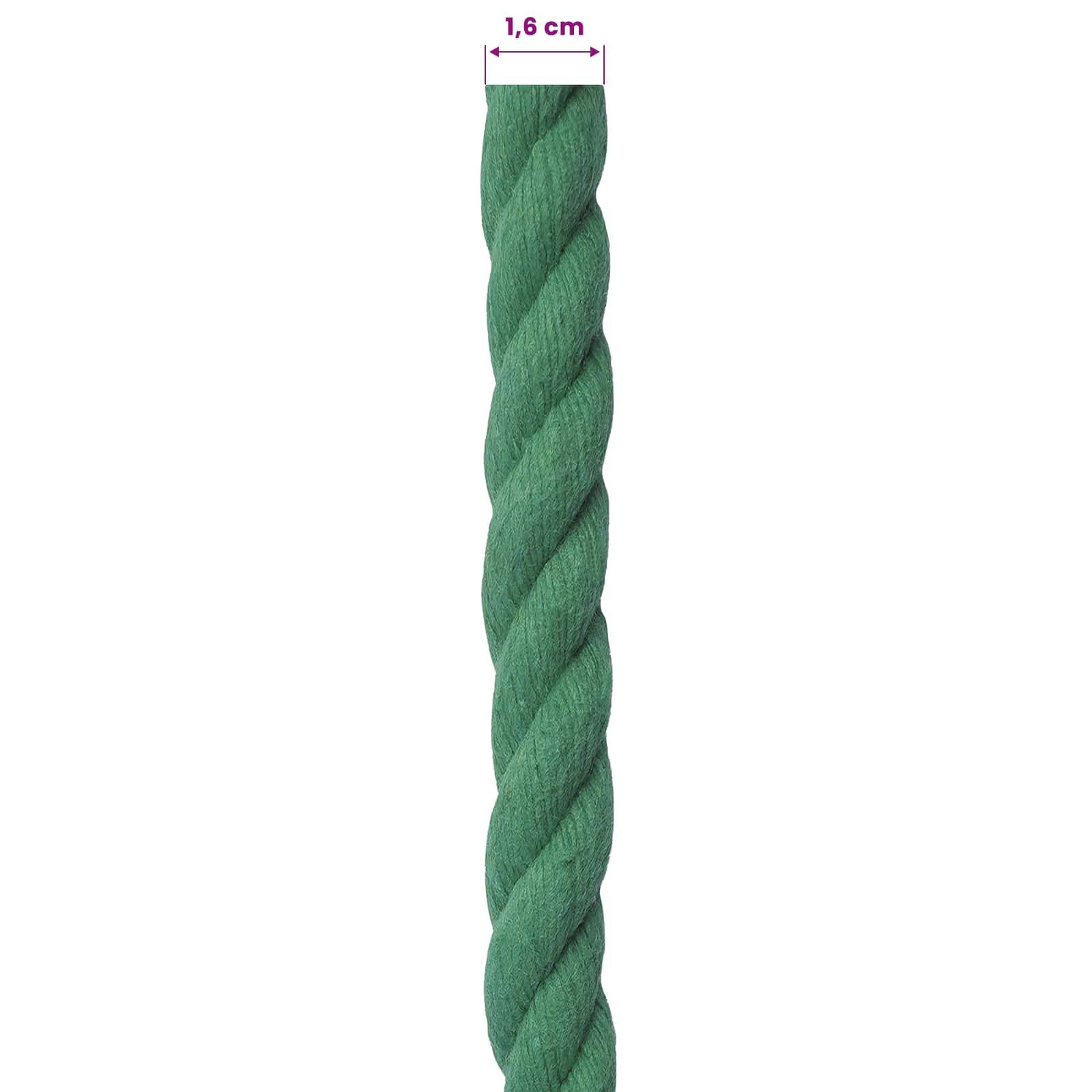 vidaXL Seil Grün 1,6 x 1,6 x 5000 cm Baumwolle