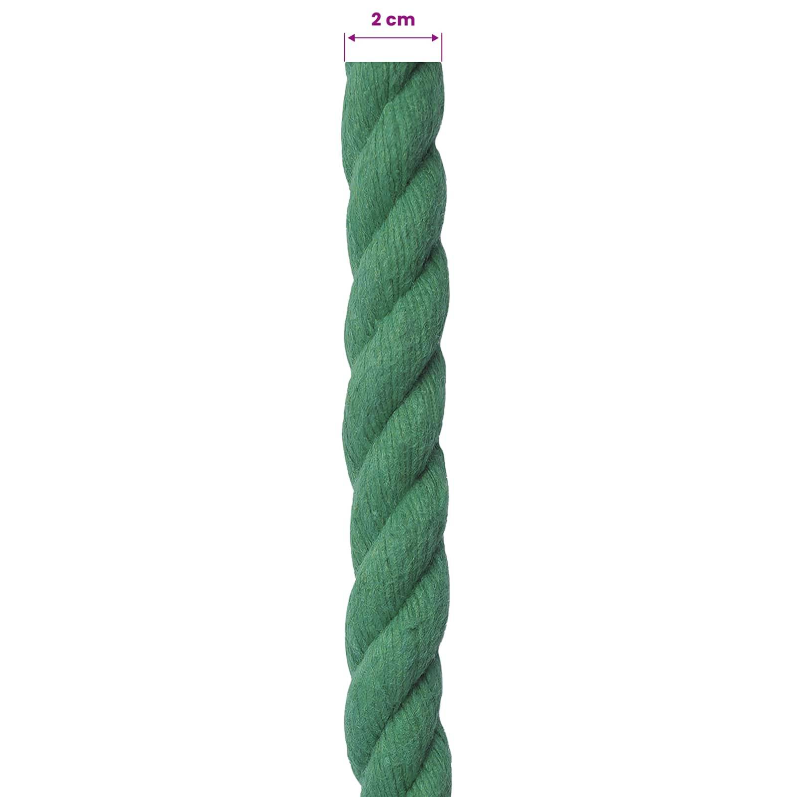 vidaXL Seil Grün 2 x 2 x 2500 cm Baumwolle
