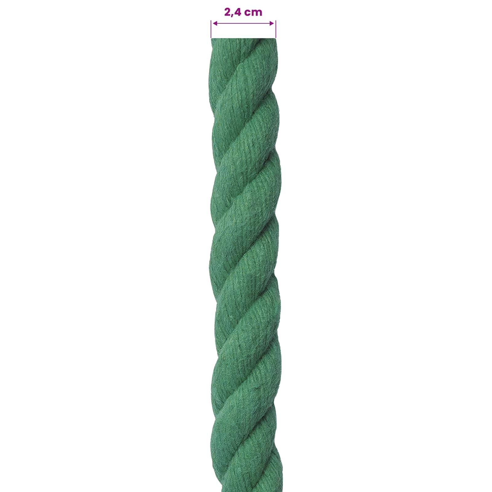 vidaXL Seil Grün 2,4 x 2,4 x 2500 cm Baumwolle
