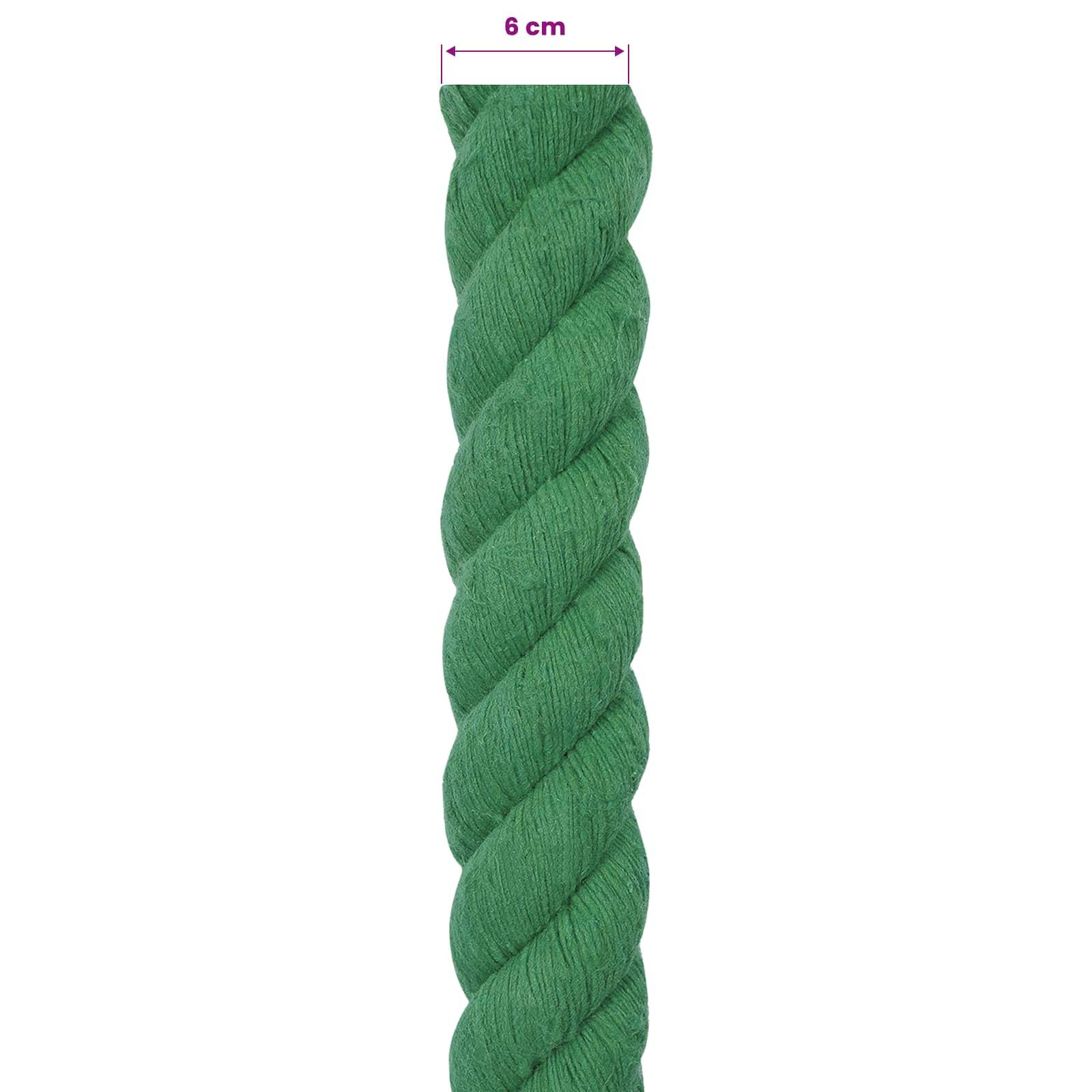 vidaXL Seil Grün 6 x 6 x 1000 cm Baumwolle