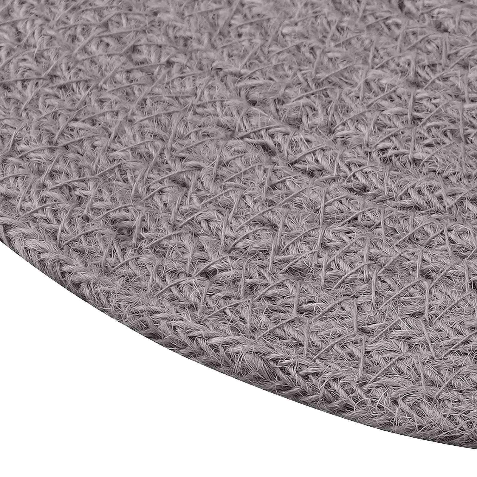 vidaXL Jute-Untersetzer 4 pcs Grau Ø 30 cm 100% Tossa-Jute