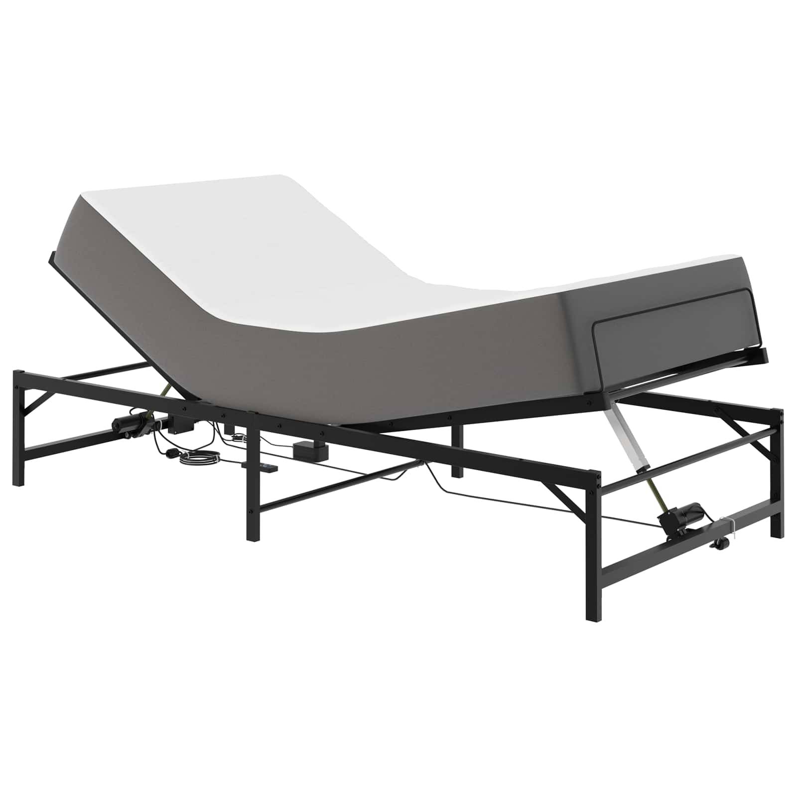 vidaXL Elektrisch verstellbares Bettgestell Schwarz 80 x 200 cm Stahl