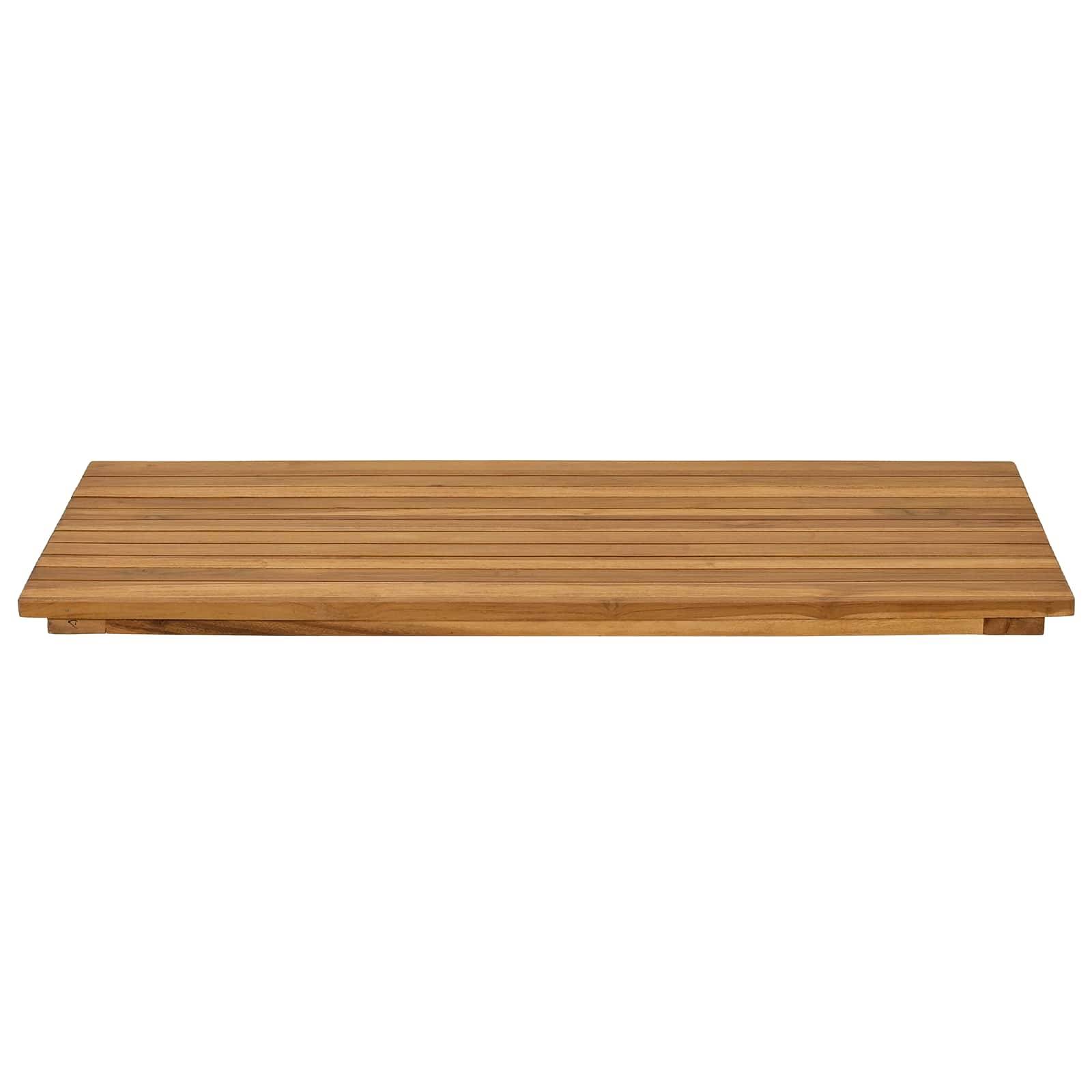 vidaXL Tischplatte 90 x 45 x 3,5 cm Rechtwinklig Massives Teakholz