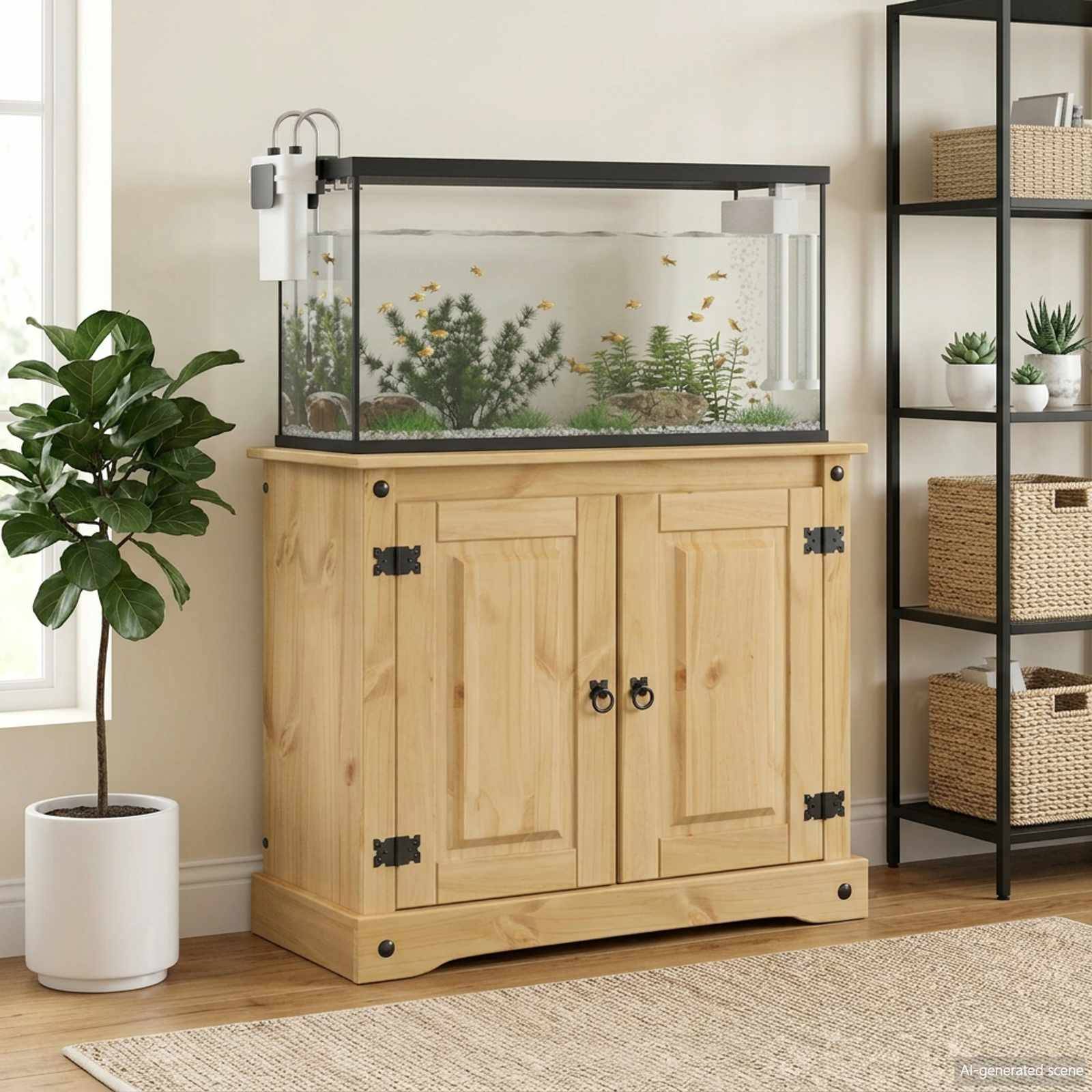 vidaXL Aquariumständer Corona Braun 81,5 x 37 x 73 cm