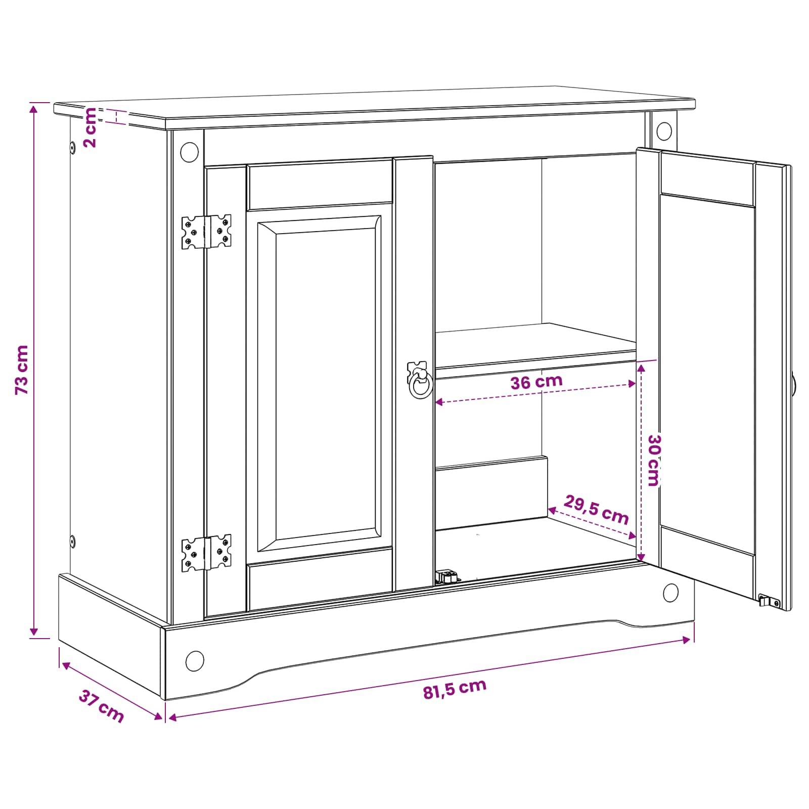vidaXL Aquariumständer Corona Braun 81,5 x 37 x 73 cm