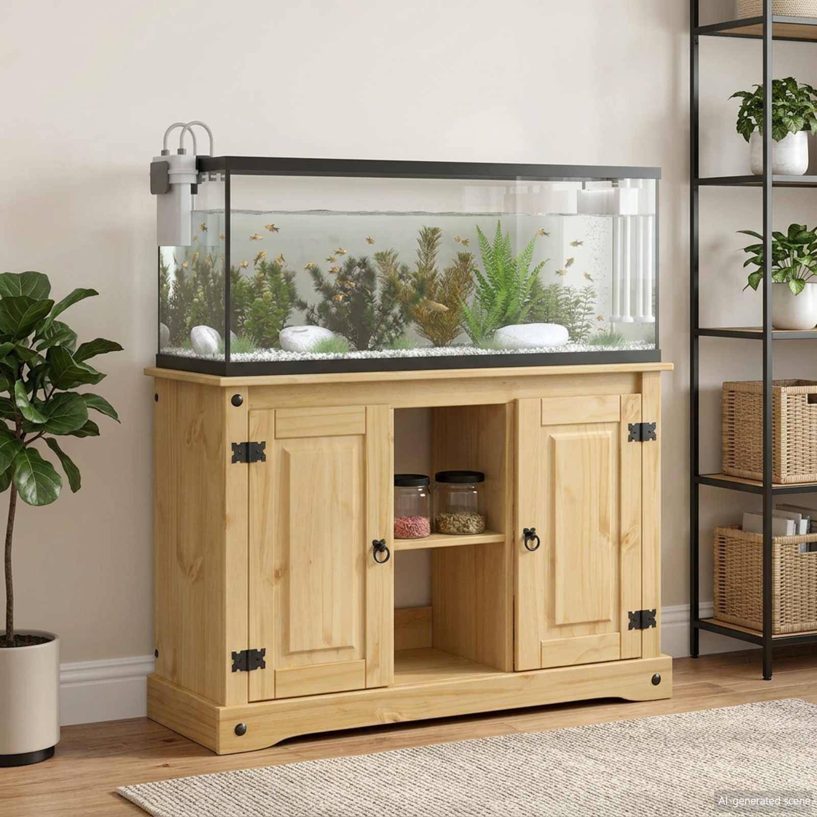 vidaXL Aquariumständer Corona Braun 101,5 x 37 x 73 cm