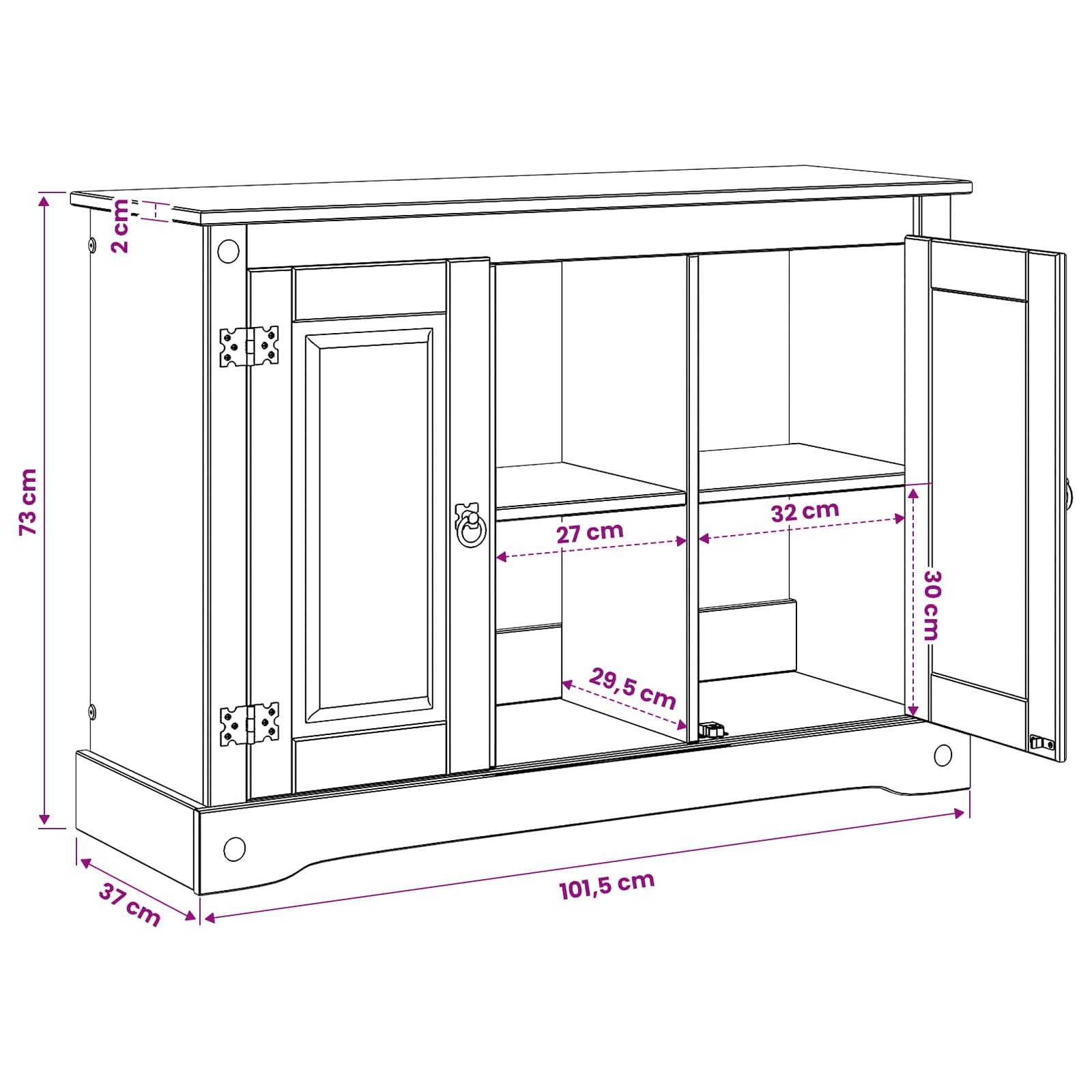vidaXL Aquariumständer Corona Braun 101,5 x 37 x 73 cm