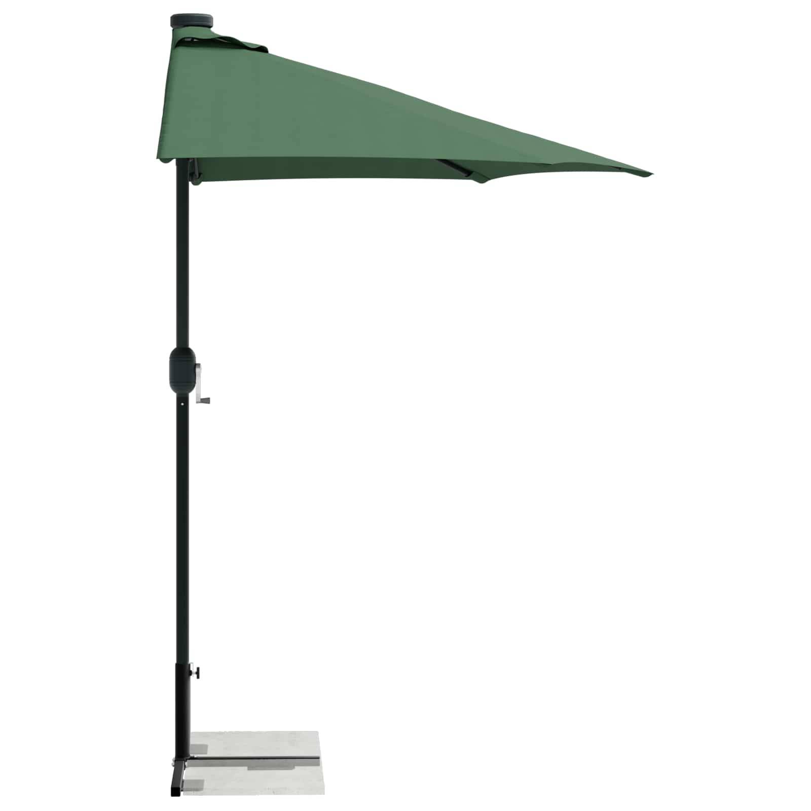 vidaXL Halb Sonnenschirm Basisrahmen Schwarz Stahl for 32-38 mm Pole