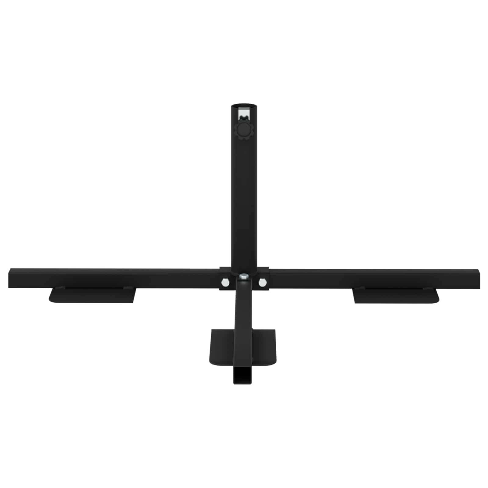 vidaXL Halb Sonnenschirm Basisrahmen Schwarz Stahl for 32-38 mm Pole