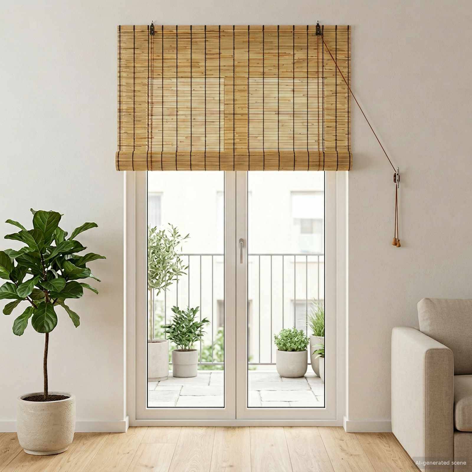 vidaXL Rollo Natur 120 x 220 cm Schilf