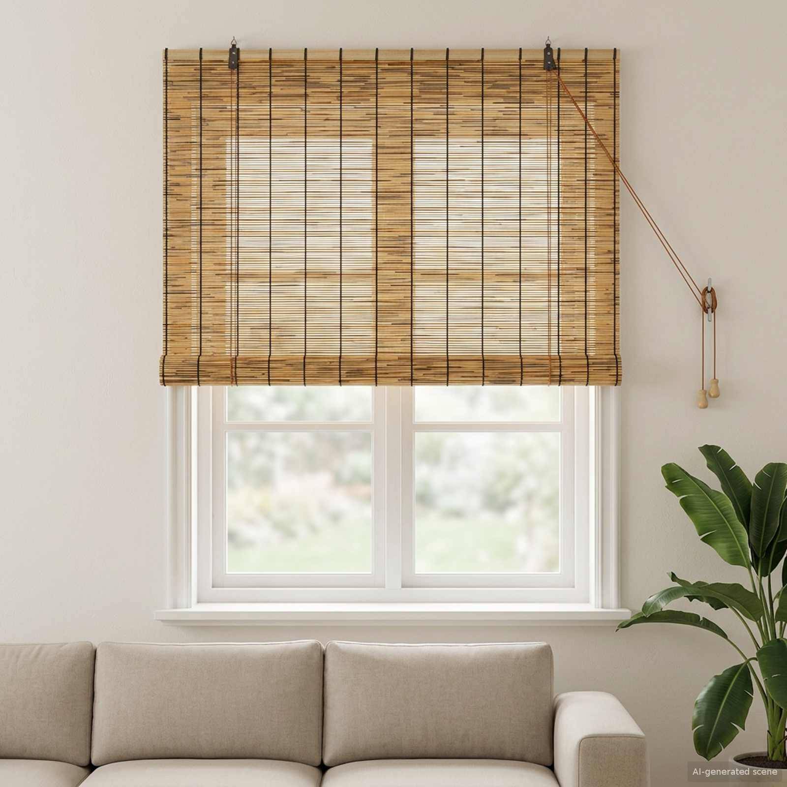 vidaXL Rollo Braun 120 x 160 cm Schilf