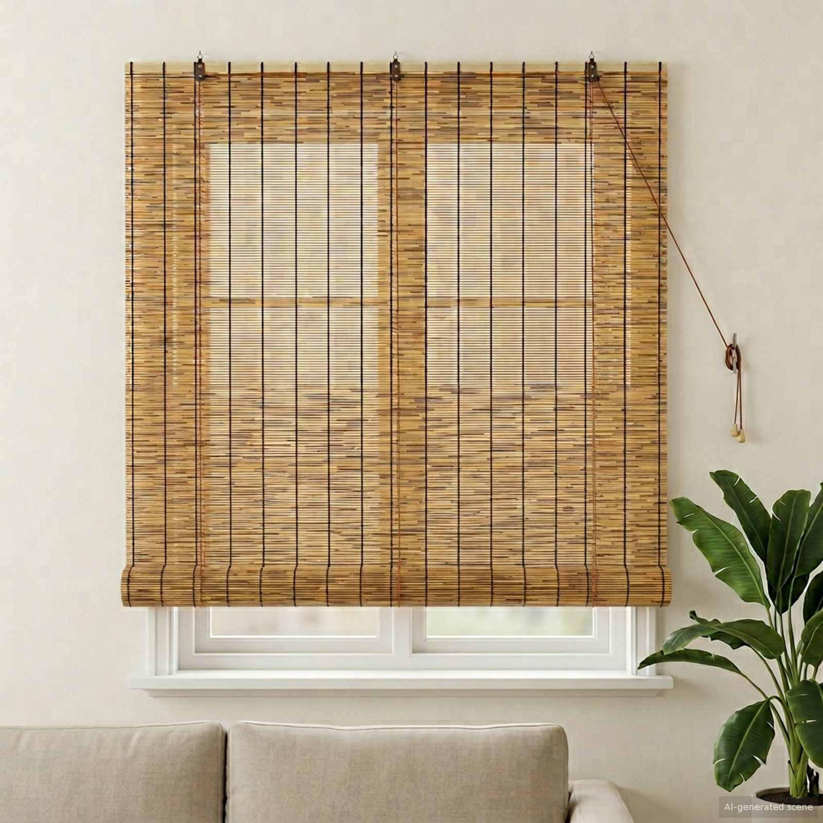 vidaXL Rollo Braun 140 x 160 cm Schilf