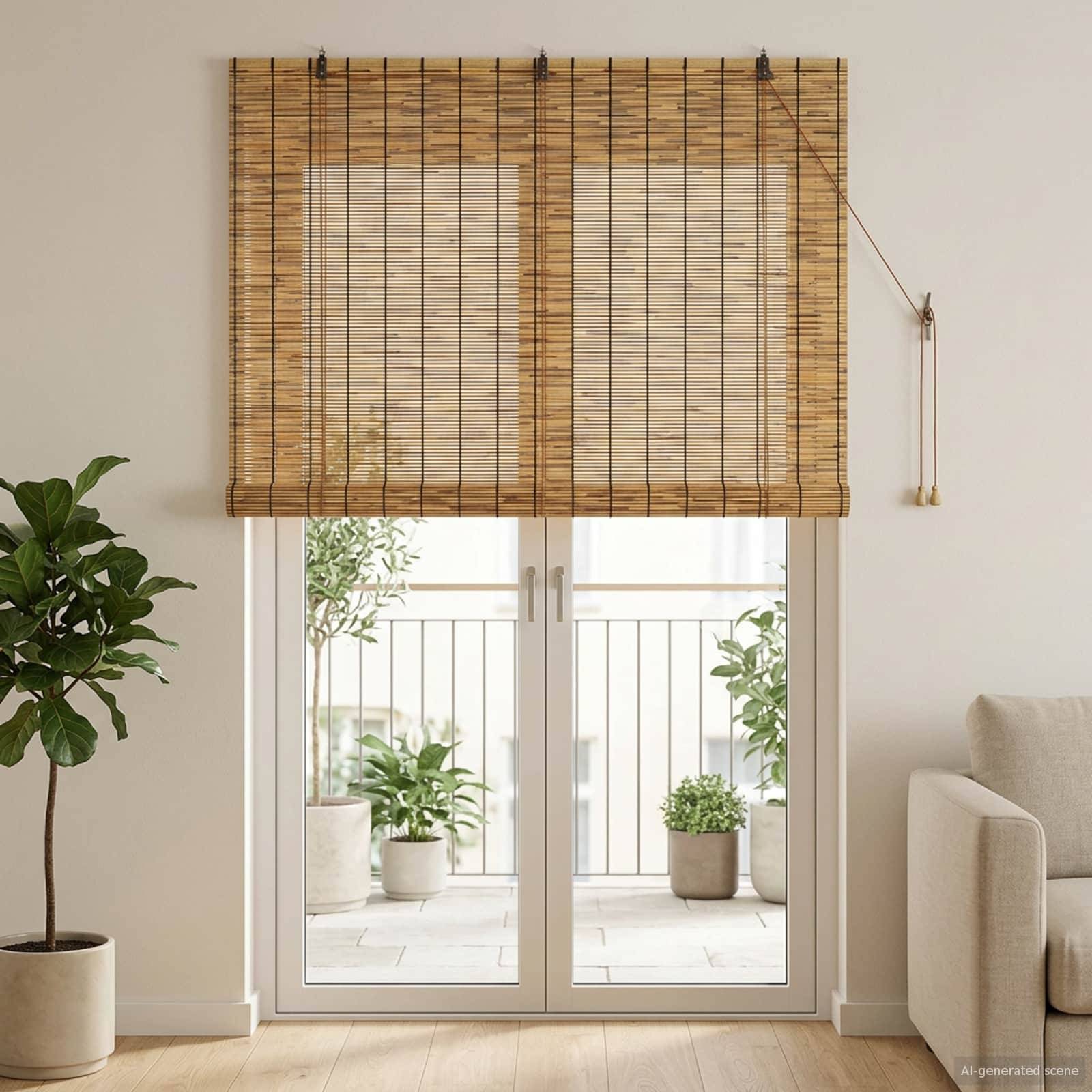 vidaXL Rollo Braun 140 x 220 cm Schilf