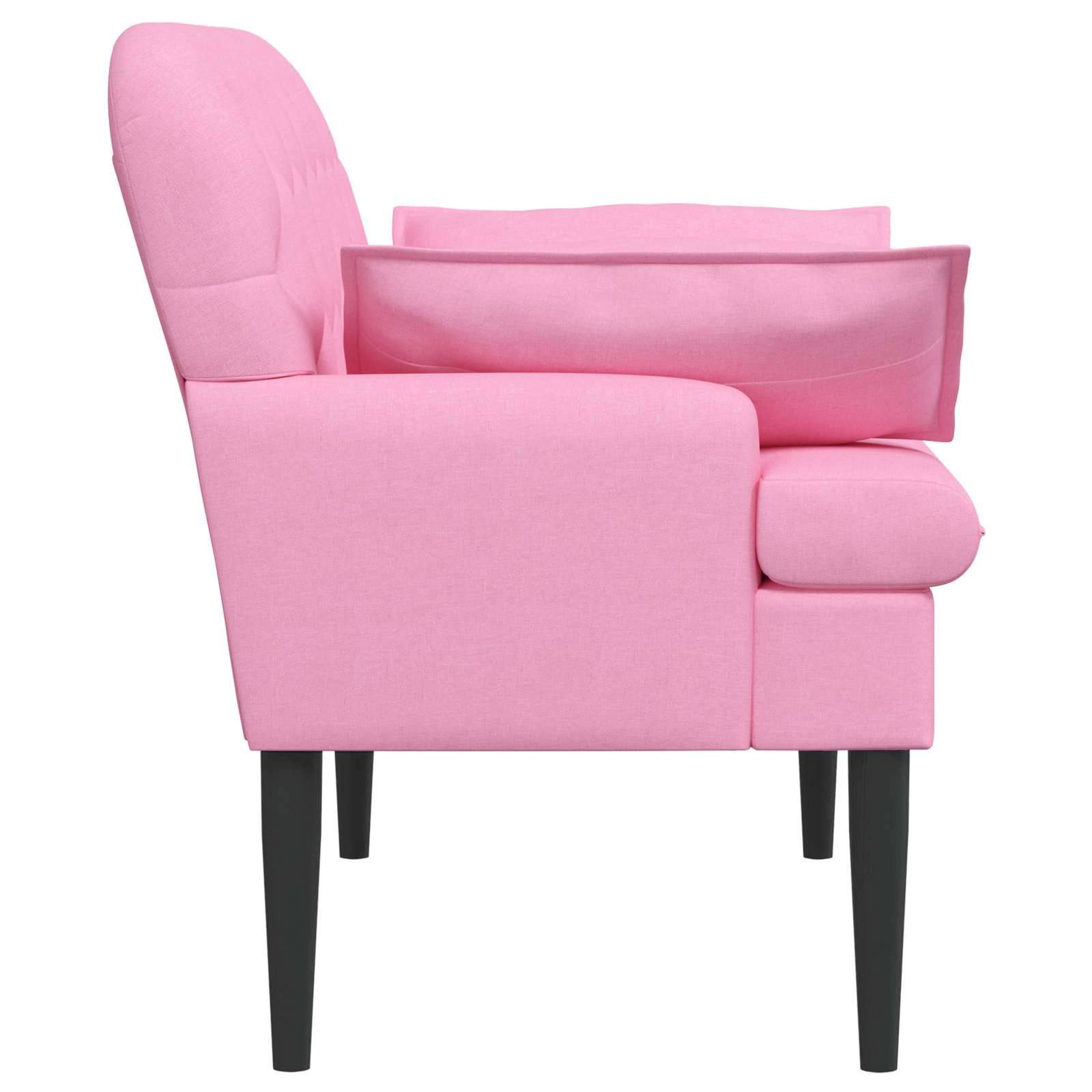 vidaXL Zweisitzer mit Knopfheftung Rosa 111 x 68 x 80 cm Stoff