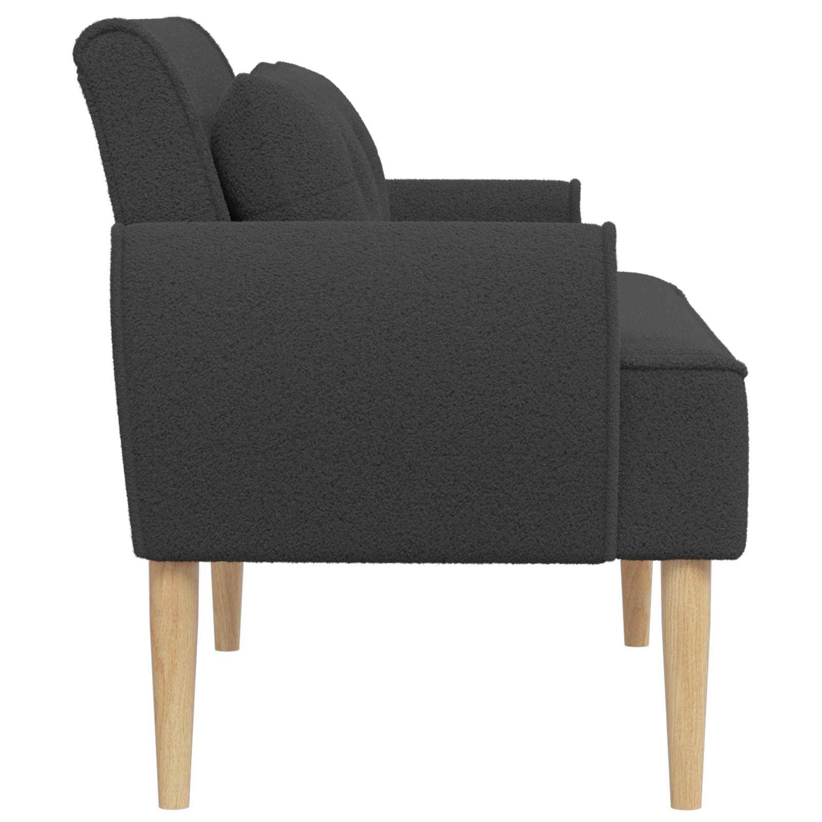 vidaXL Zweisitzer mit Knopfheftung Dunkelgrau 117 x 67 x 77 cm Bouclé