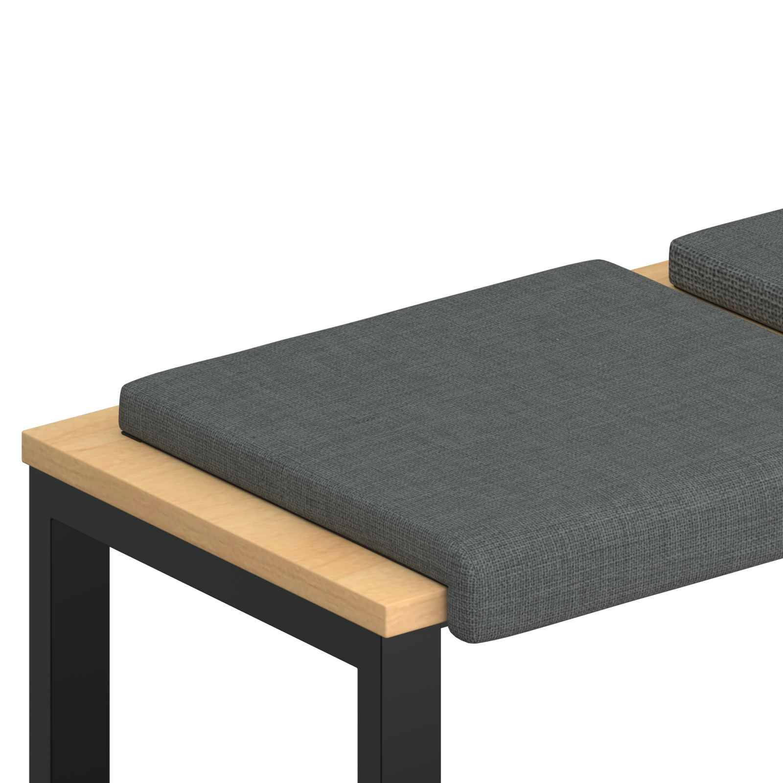 vidaXL Bankkissen 2 pcs Stoff Dunkelgrau Tiefe 35 cm