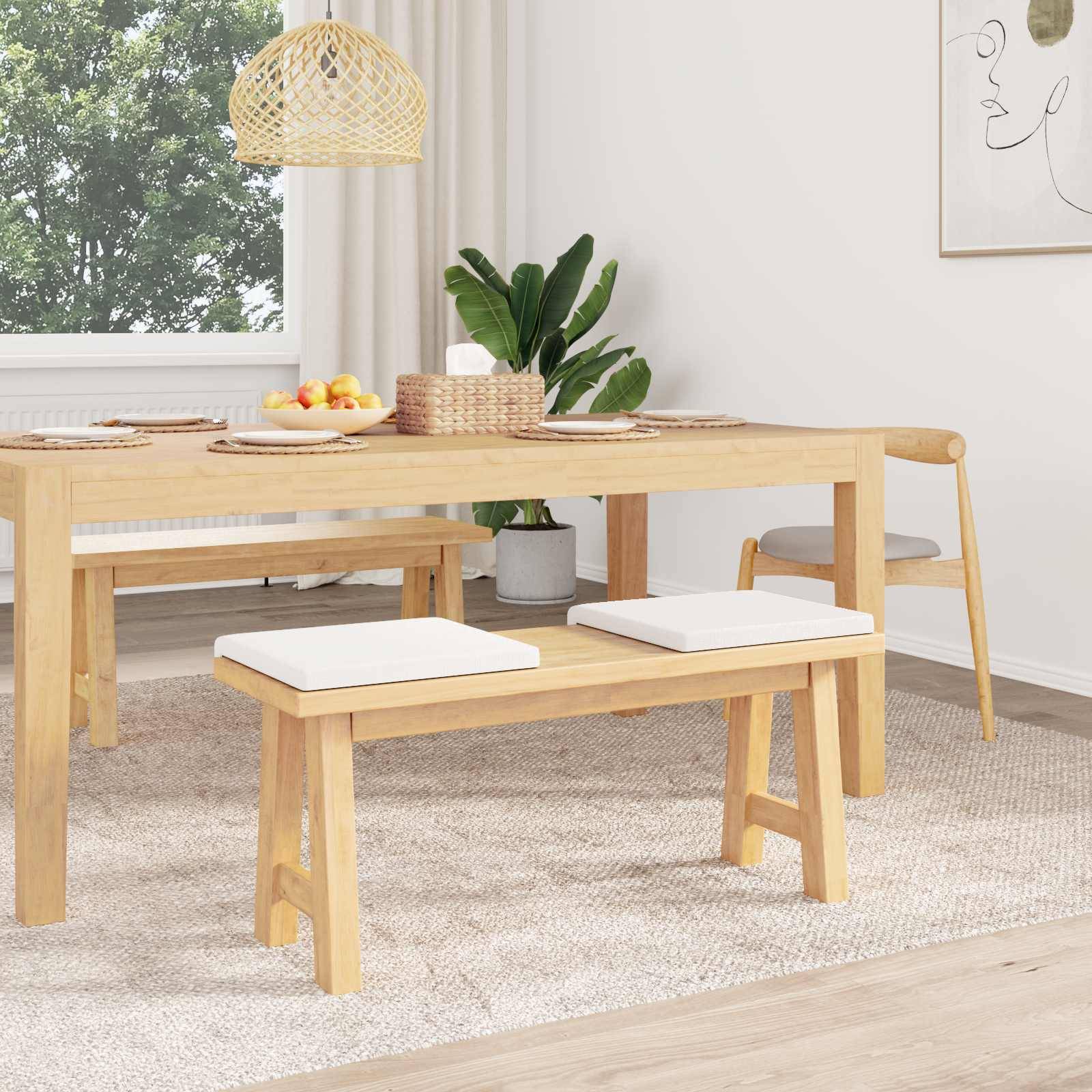 vidaXL Bankkissen 2 pcs Stoff Weiß Tiefe 35 cm