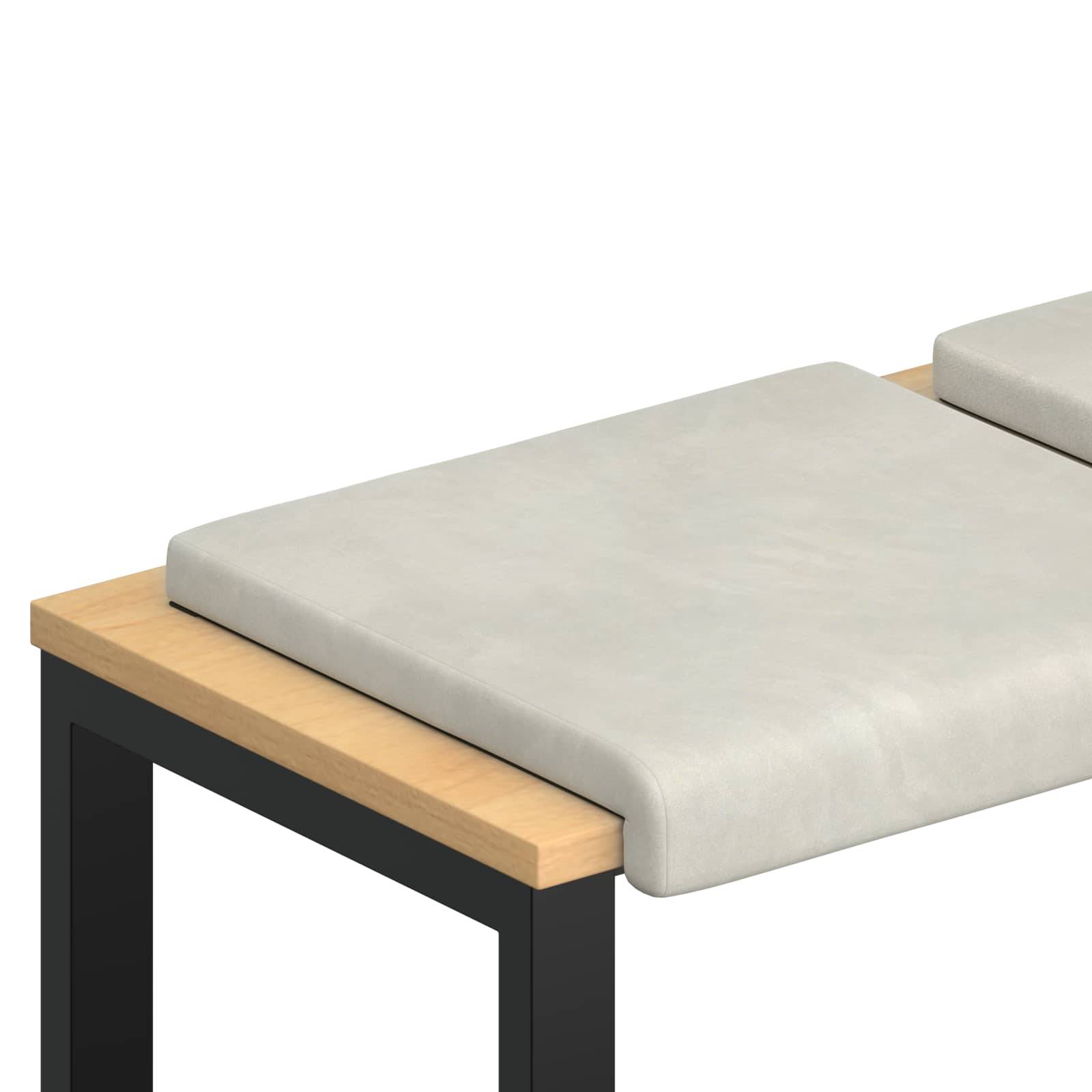 vidaXL Bankkissen 4 pcs Samt Creme Tiefe 35 cm