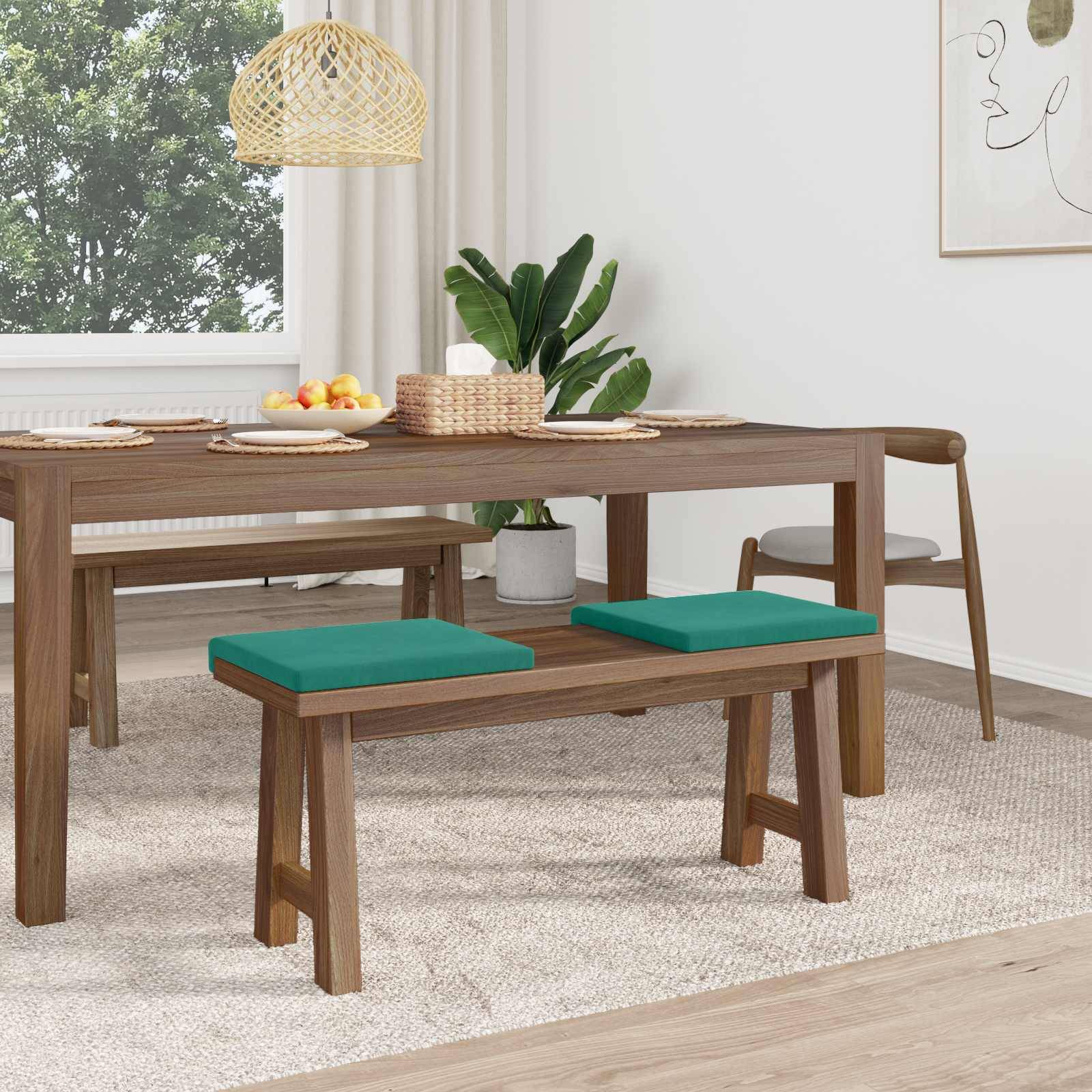 vidaXL Bankkissen 2 pcs Samt Türkis Tiefe 35 cm