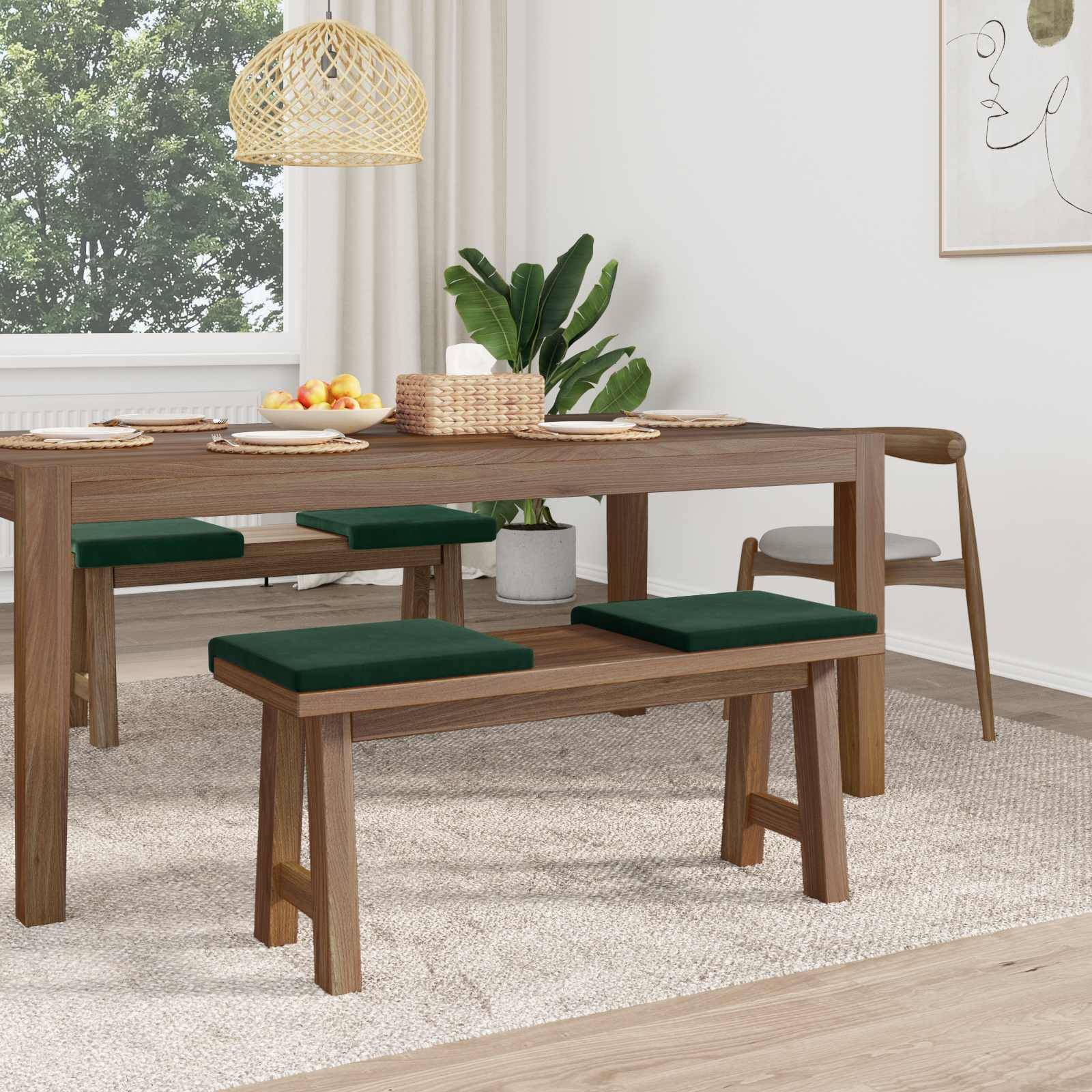 vidaXL Bankkissen 4 pcs Samt Dunkelgrün Tiefe 35 cm
