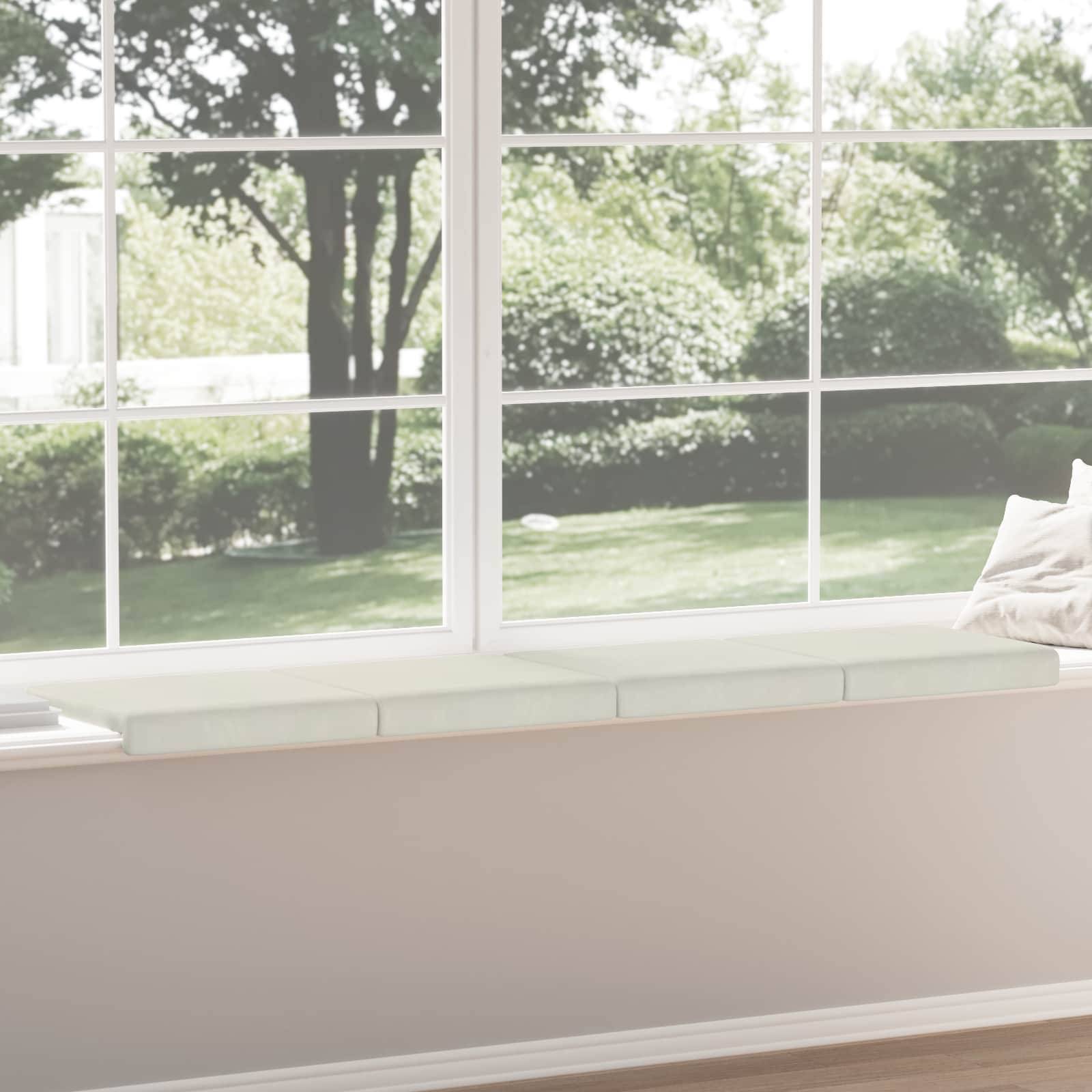 vidaXL Bankkissen 4 pcs Samt Creme Tiefe 35 cm