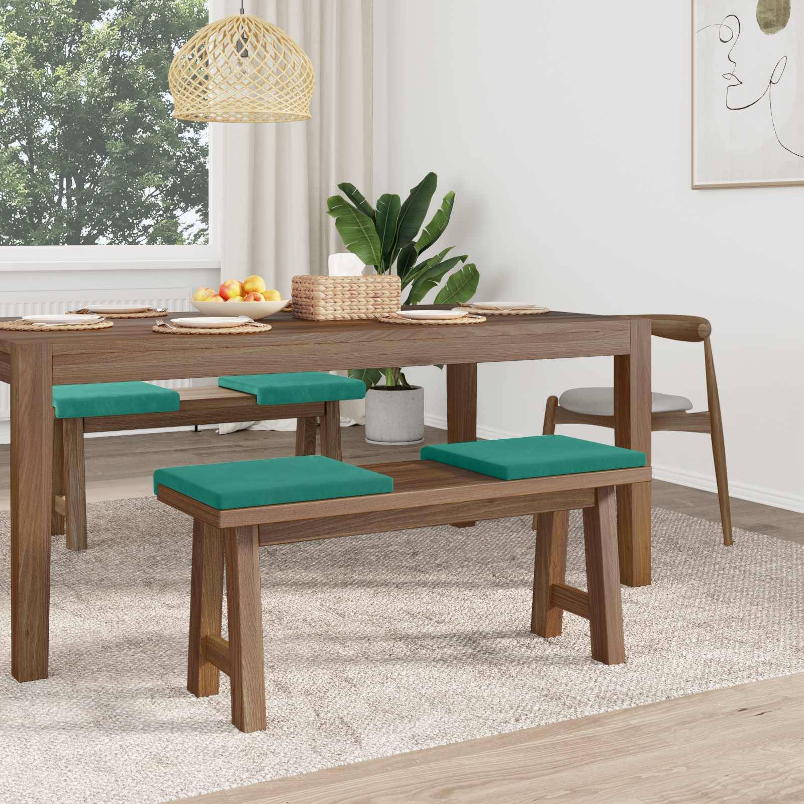 vidaXL Bankkissen 4 pcs Samt Türkis Tiefe 35 cm