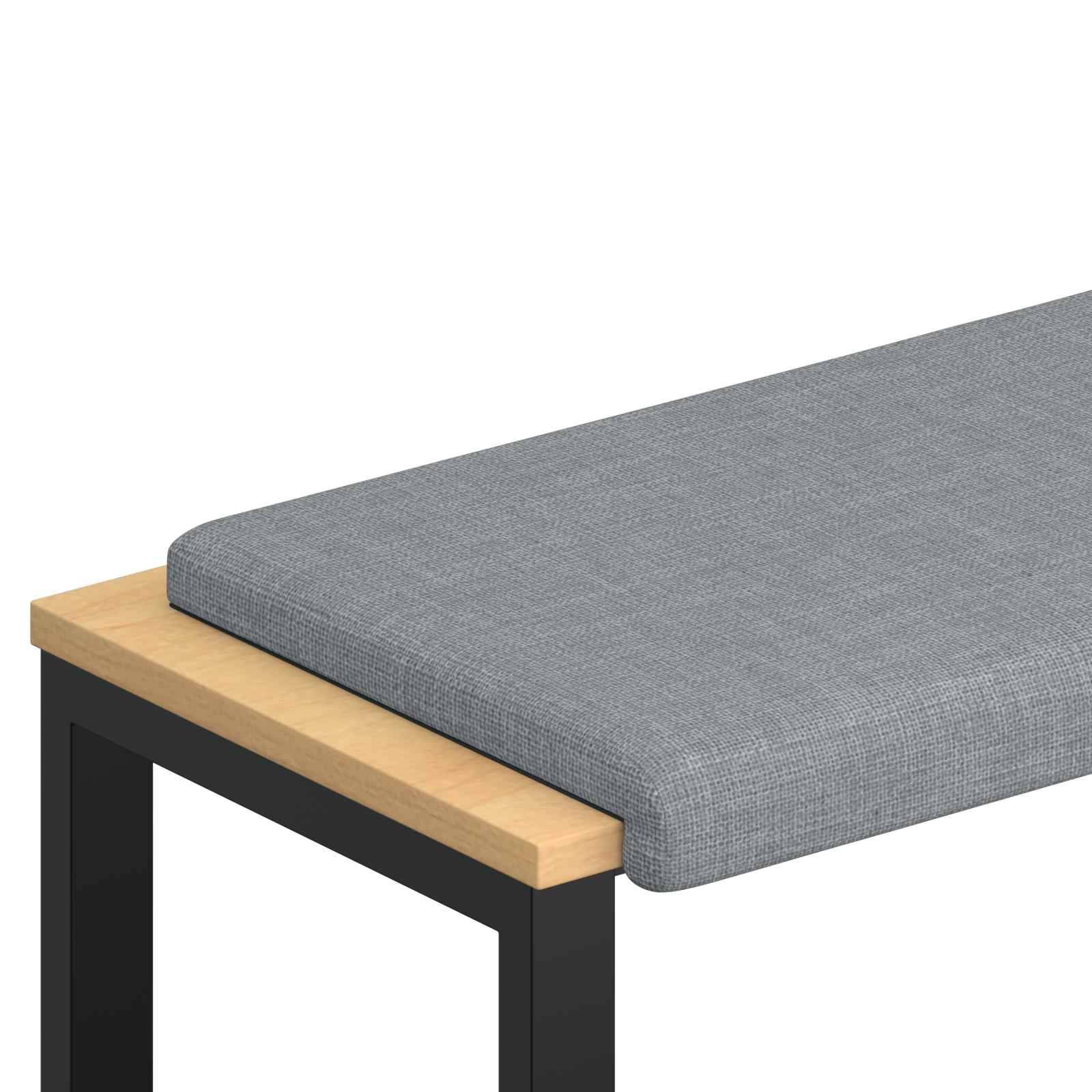 vidaXL Bankkissen Stoff Hellgrau Tiefe 35 cm