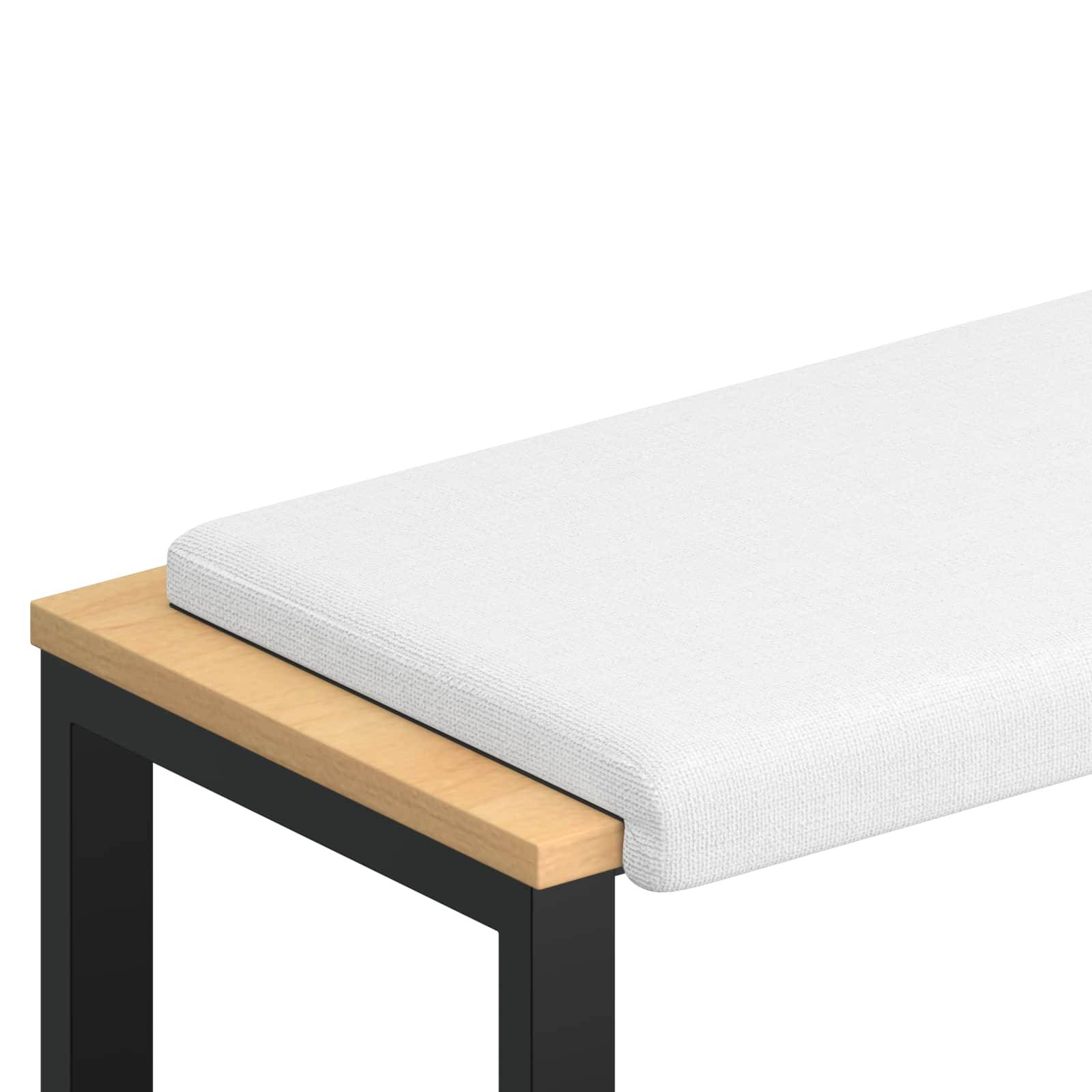 vidaXL Bankkissen Stoff Weiß Tiefe 35 cm