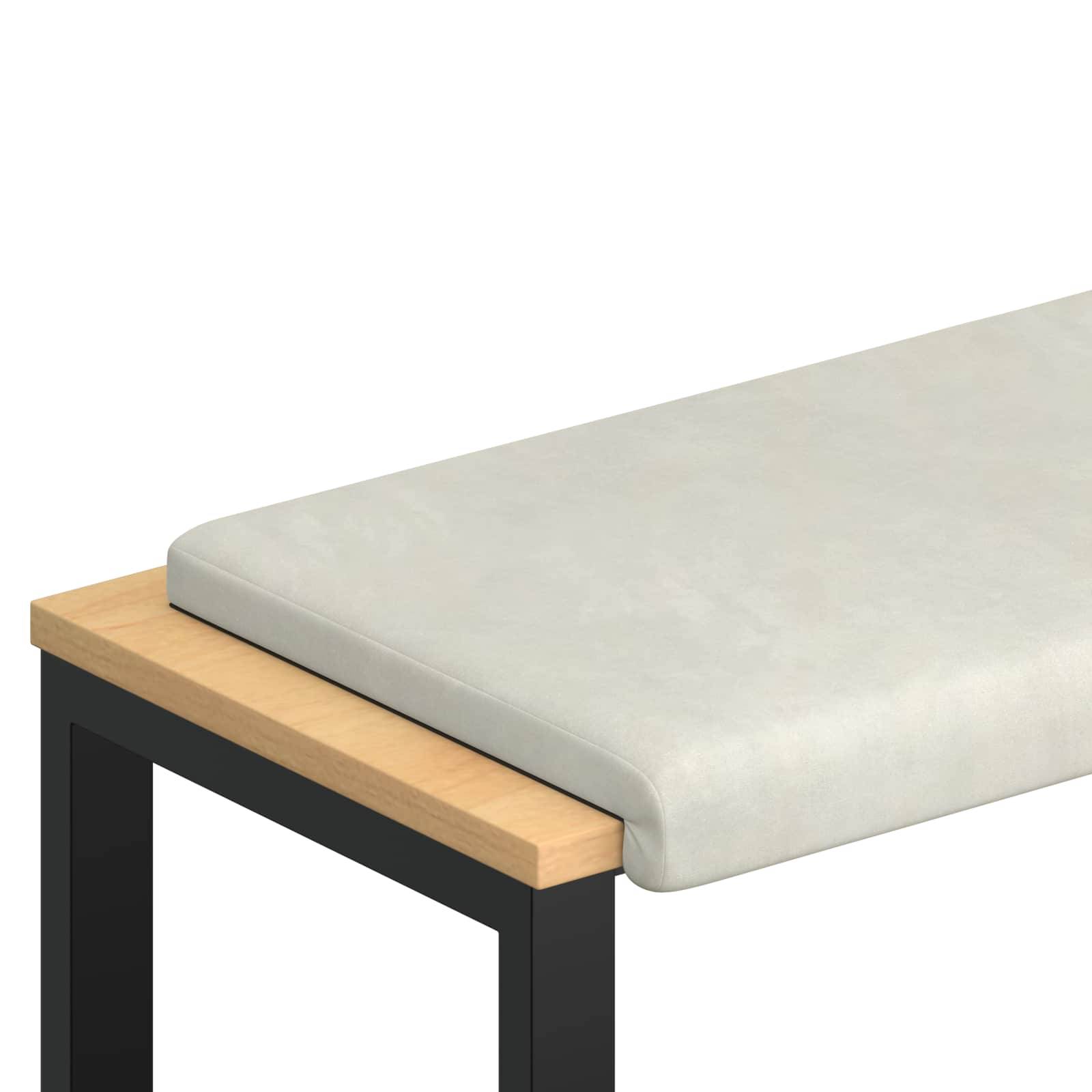 vidaXL Bankkissen Samt (V) Creme Tiefe 35 cm