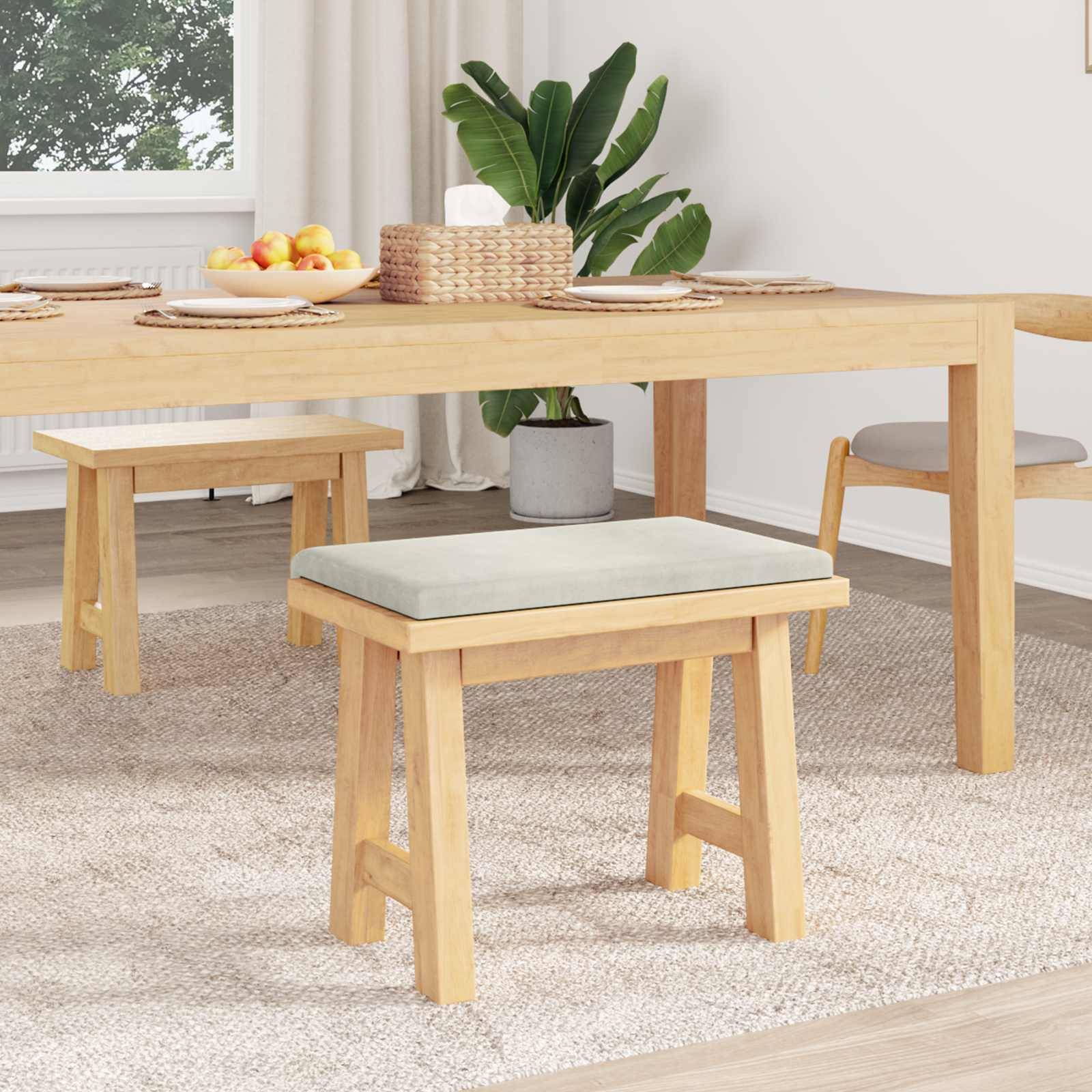vidaXL Bankkissen Samt (V) Creme Tiefe 35 cm