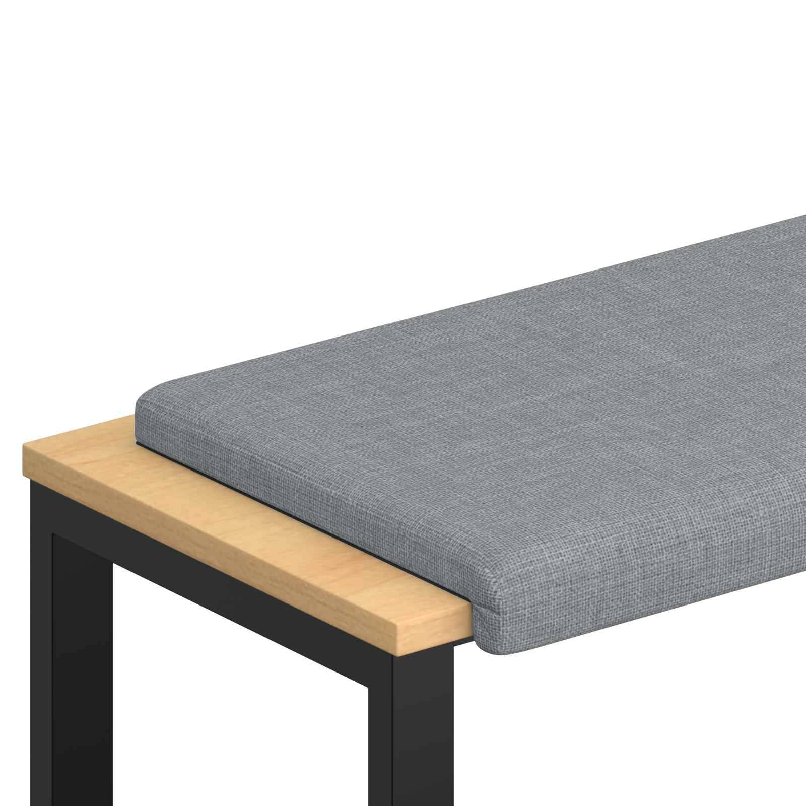 vidaXL Bankkissen Stoff Hellgrau Tiefe 35 cm