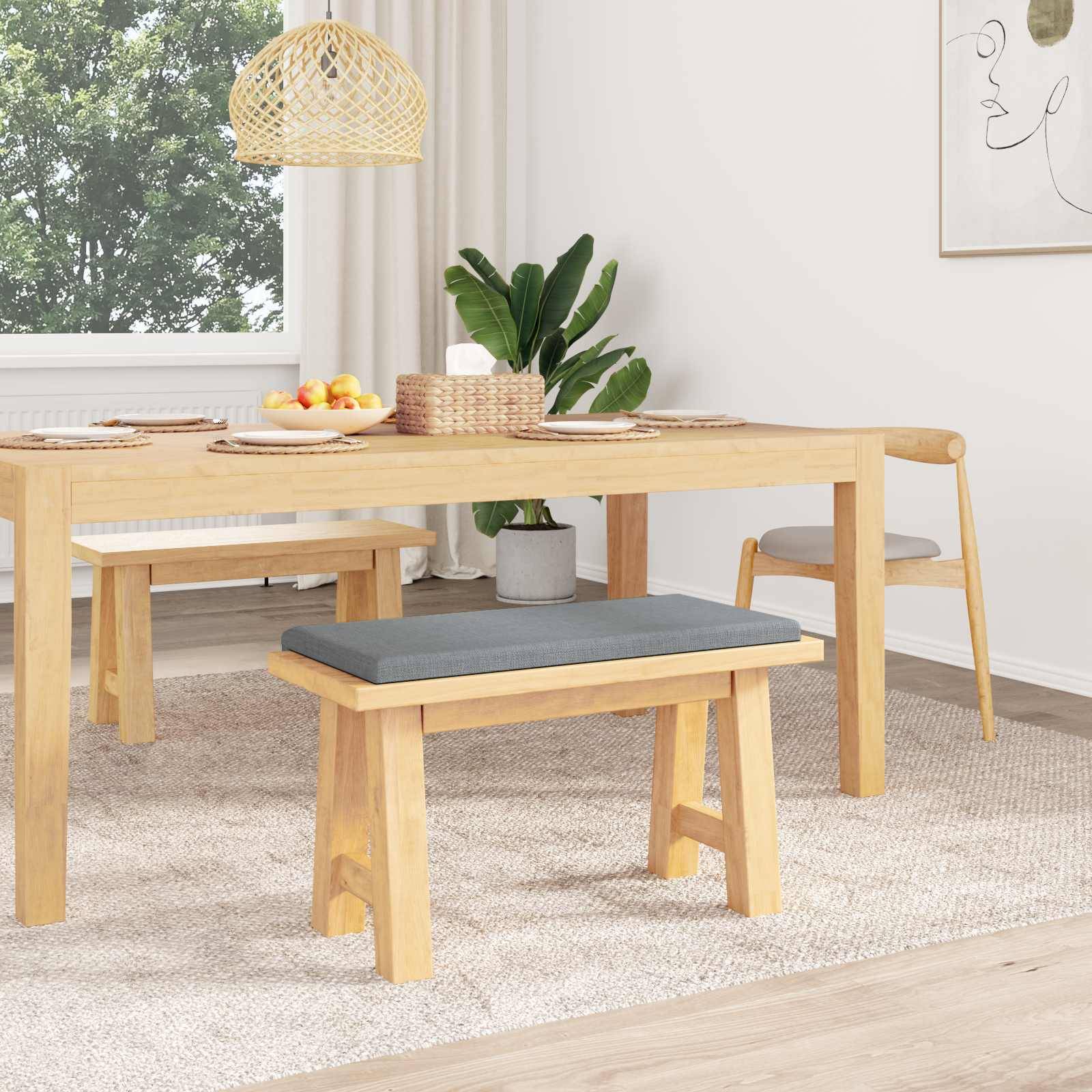 vidaXL Bankkissen Stoff Hellgrau Tiefe 35 cm