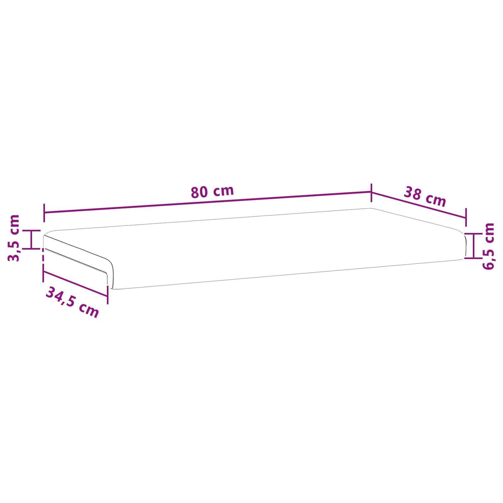 vidaXL Bankkissen Samt (V) Schwarz Tiefe 35 cm