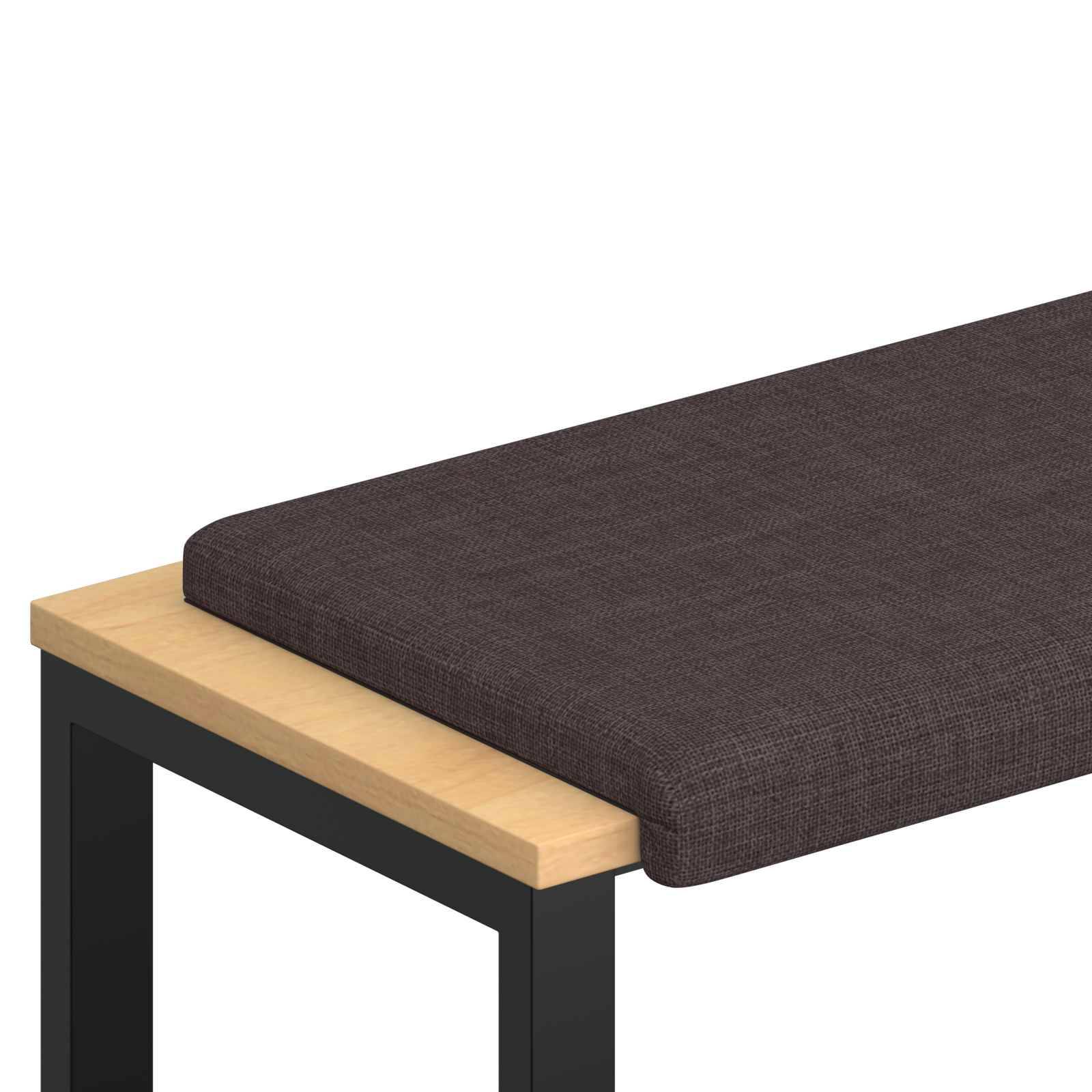 vidaXL Bankkissen Stoff Dunkelbraun Tiefe 35 cm