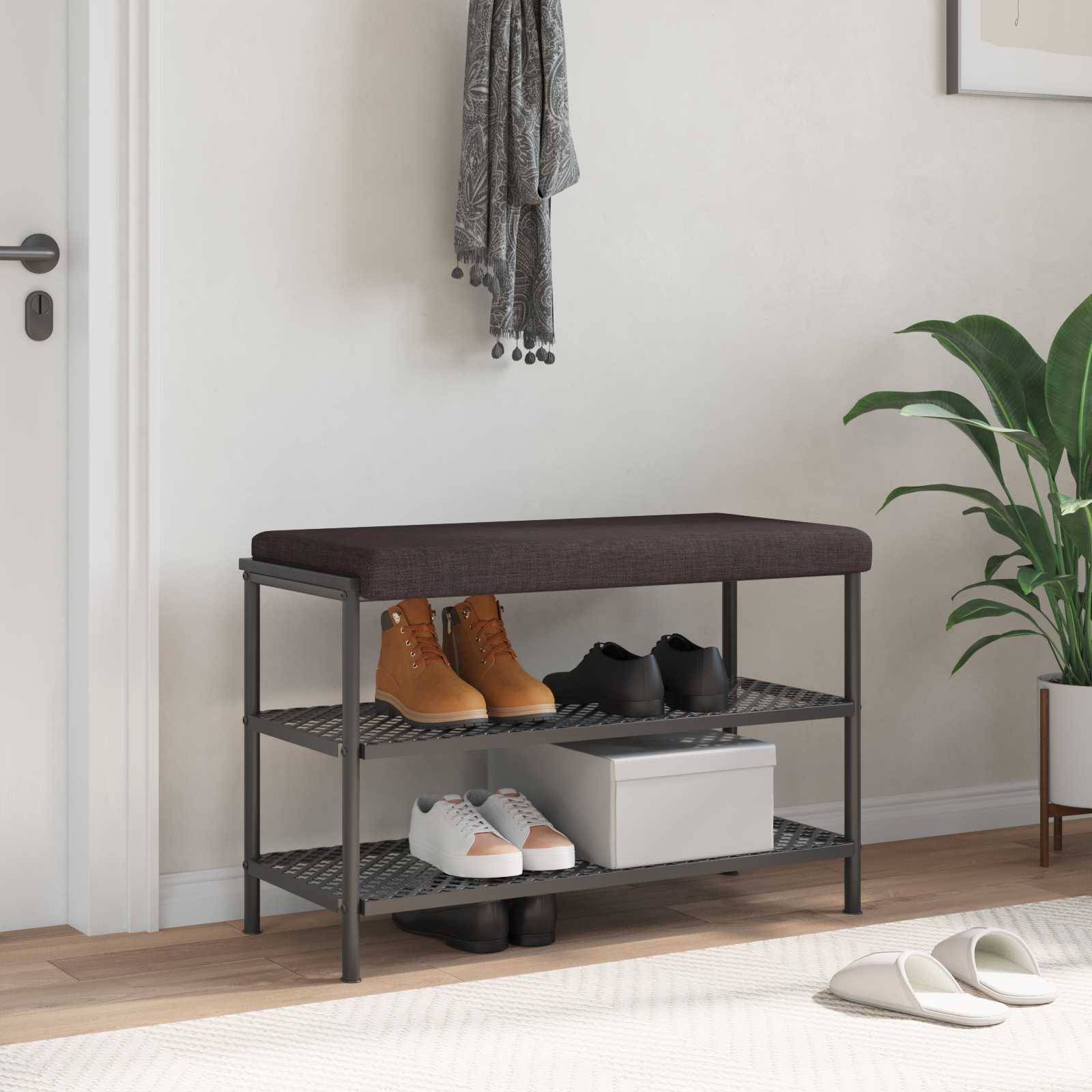 vidaXL Bankkissen Stoff Dunkelbraun Tiefe 35 cm