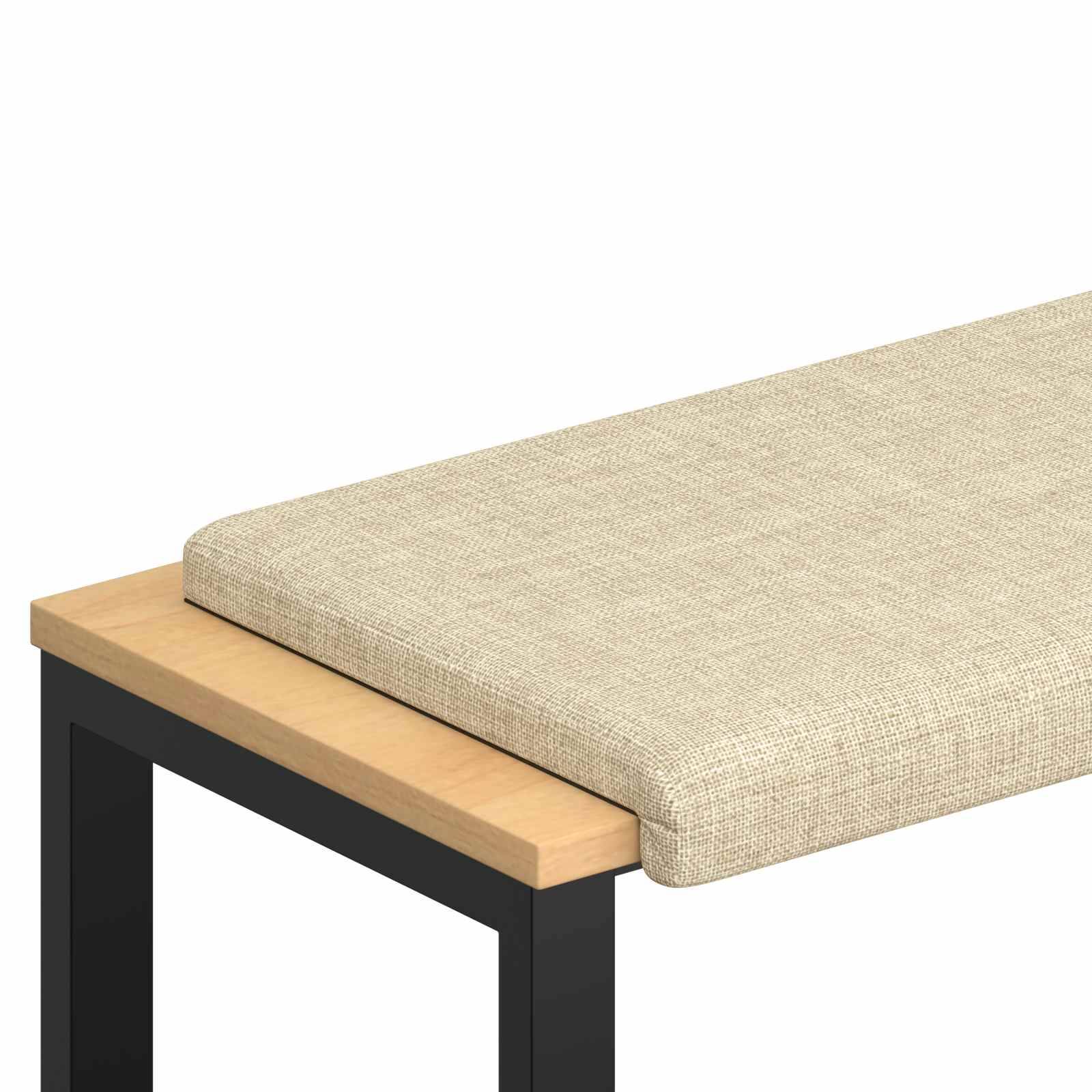 vidaXL Bankkissen Stoff Creme Tiefe 35 cm