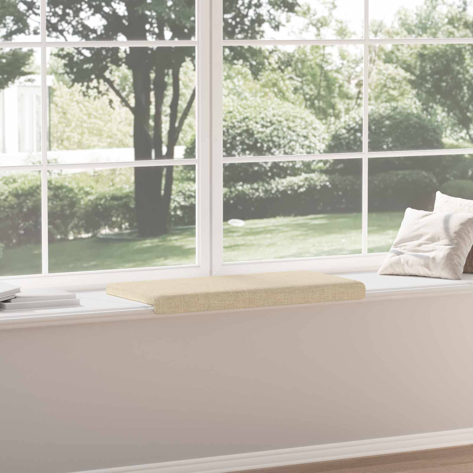 vidaXL Bankkissen Stoff Creme Tiefe 35 cm