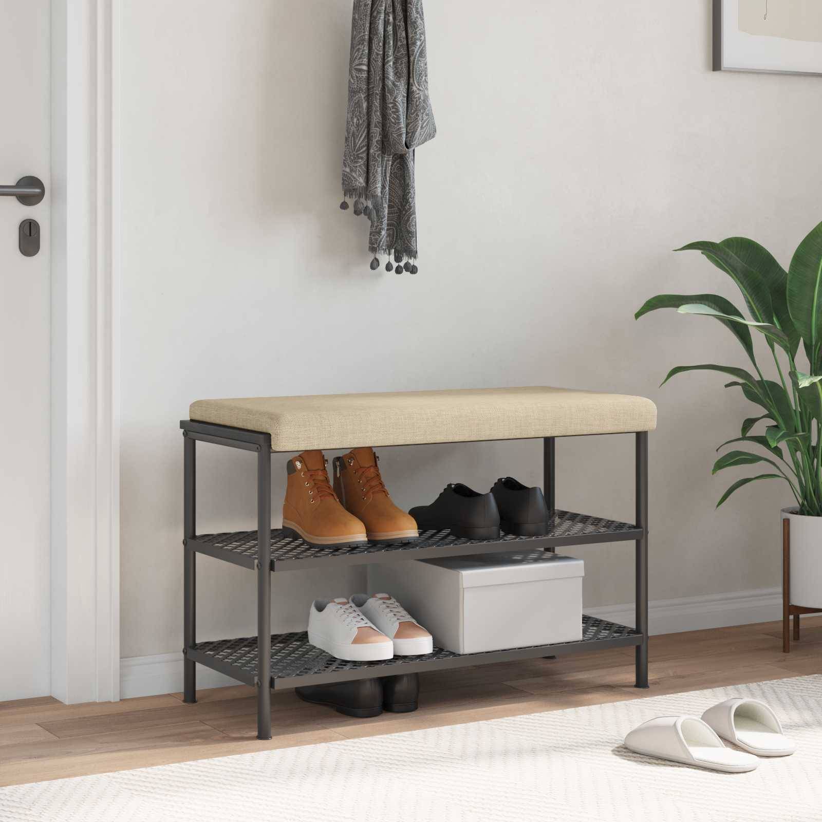 vidaXL Bankkissen Stoff Creme Tiefe 35 cm