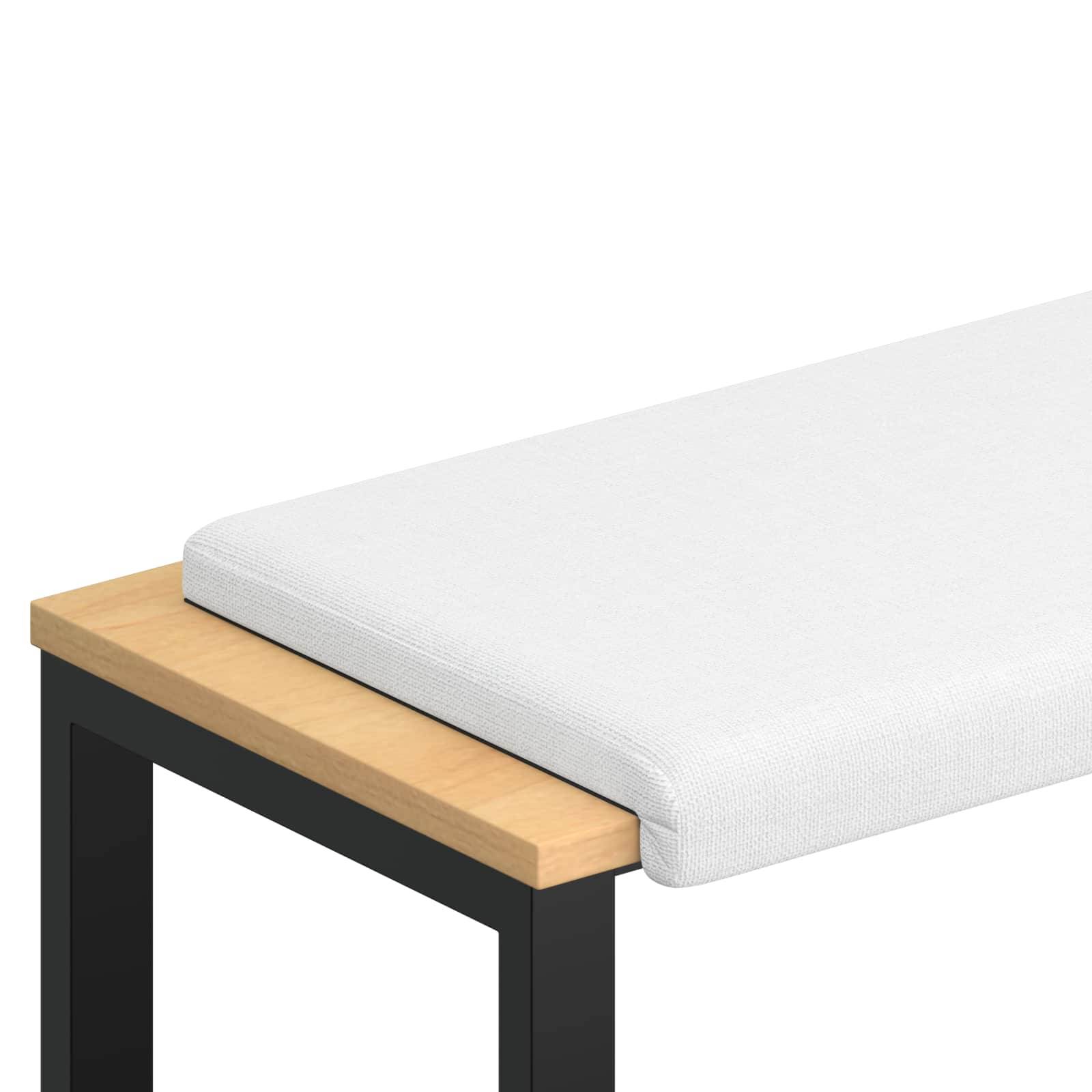 vidaXL Bankkissen Stoff Weiß Tiefe 35 cm