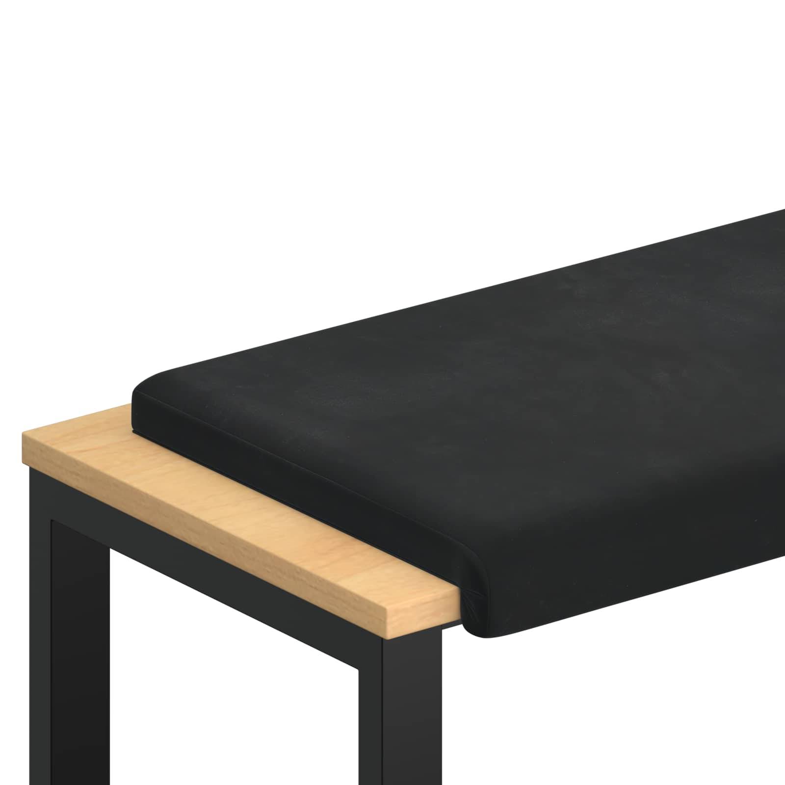 vidaXL Bankkissen Samt (V) Schwarz Tiefe 35 cm
