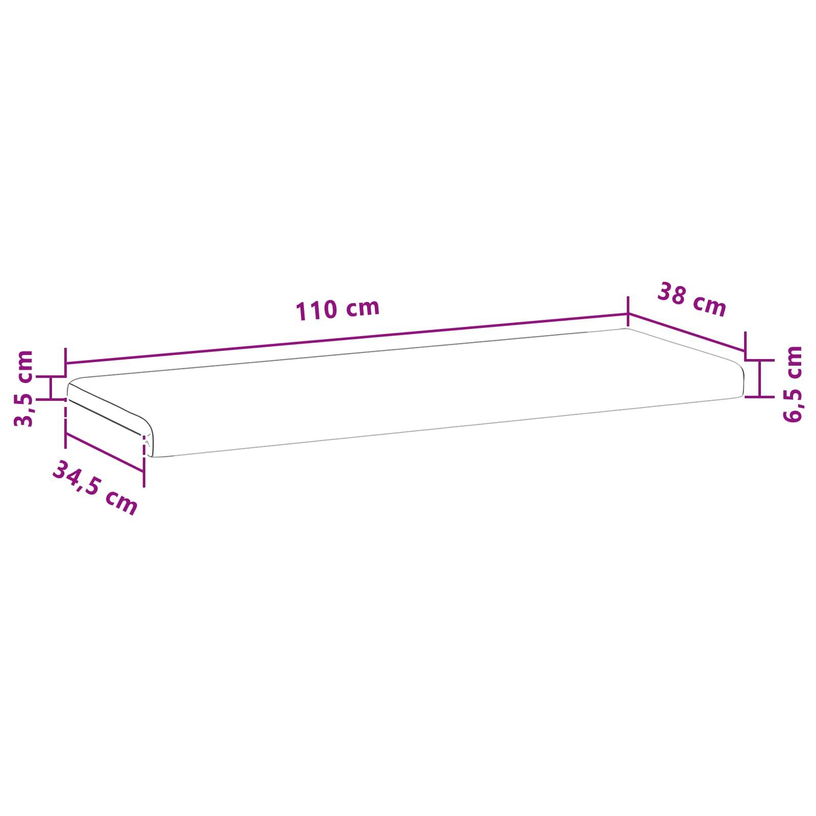 vidaXL Bankkissen Plüschcord Dunkelgrau Tiefe 35 cm