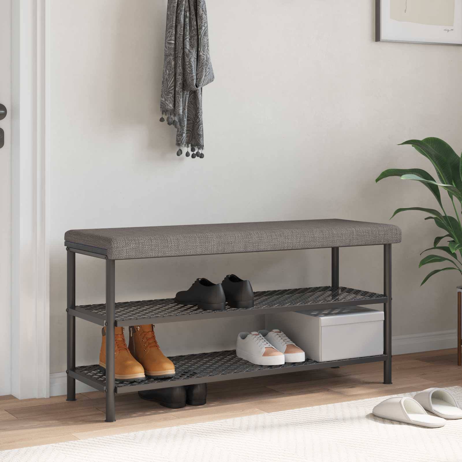 vidaXL Bankkissen Stoff Taupe Tiefe 35 cm