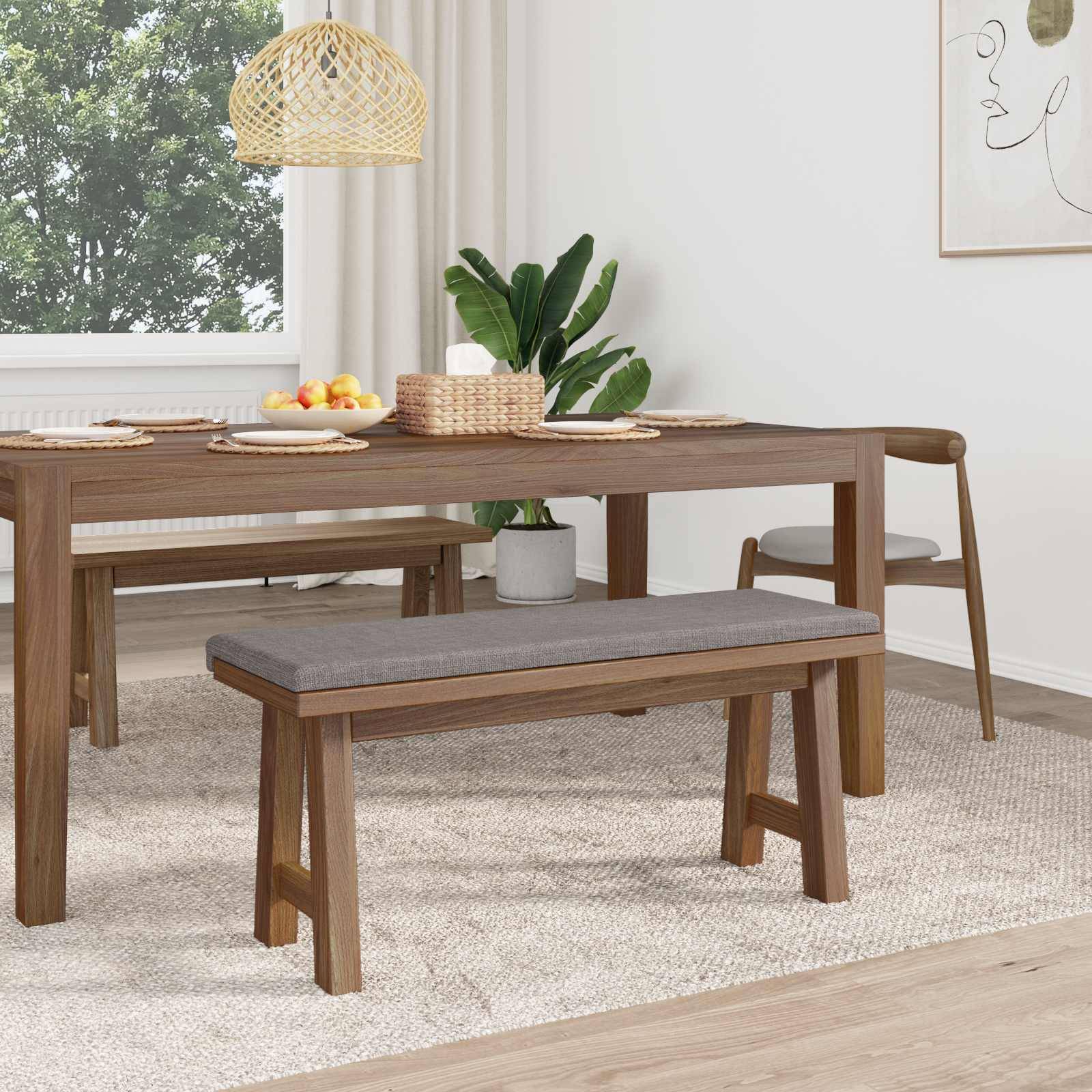 vidaXL Bankkissen Stoff Taupe Tiefe 35 cm
