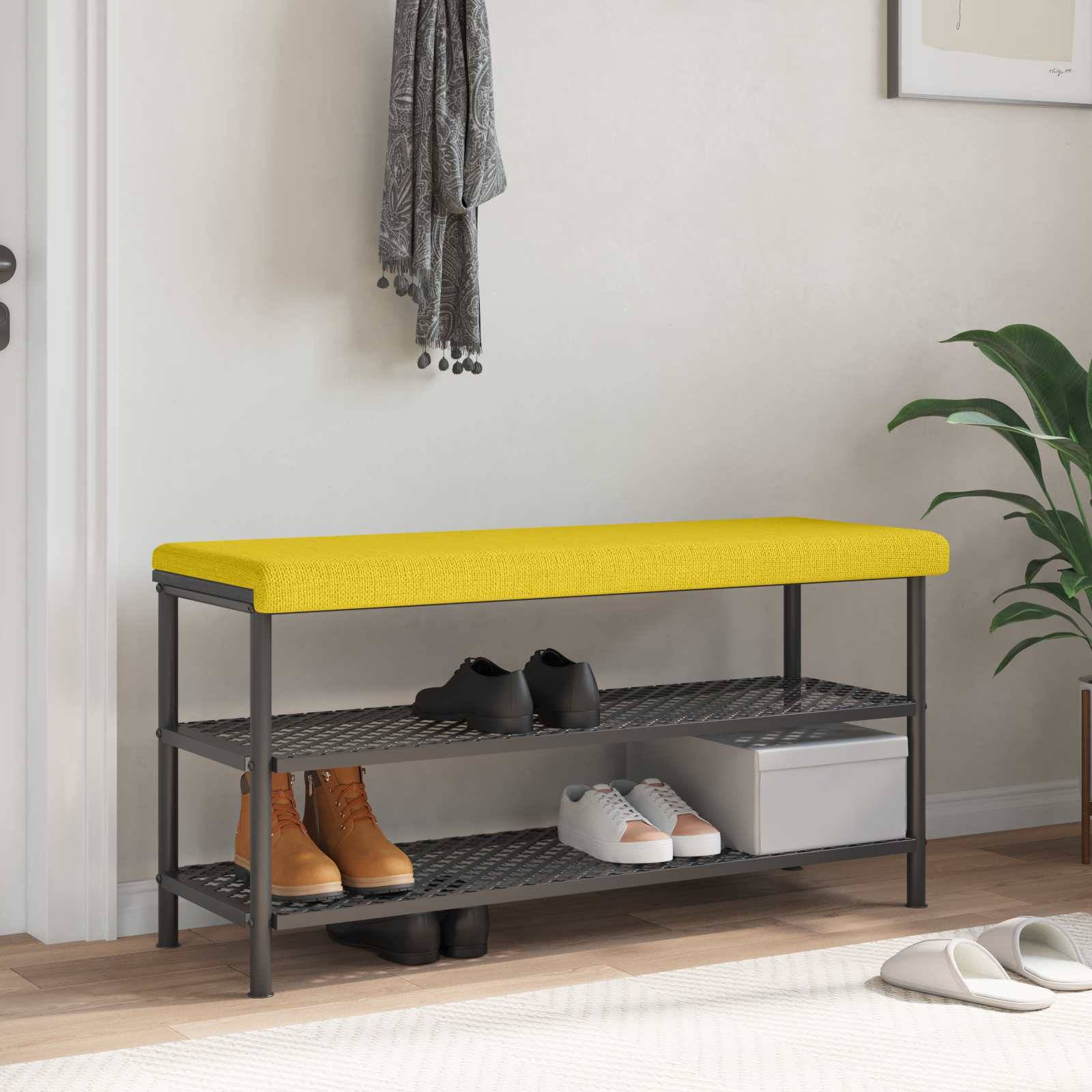 vidaXL Bankkissen Stoff Helles Gelb Tiefe 35 cm