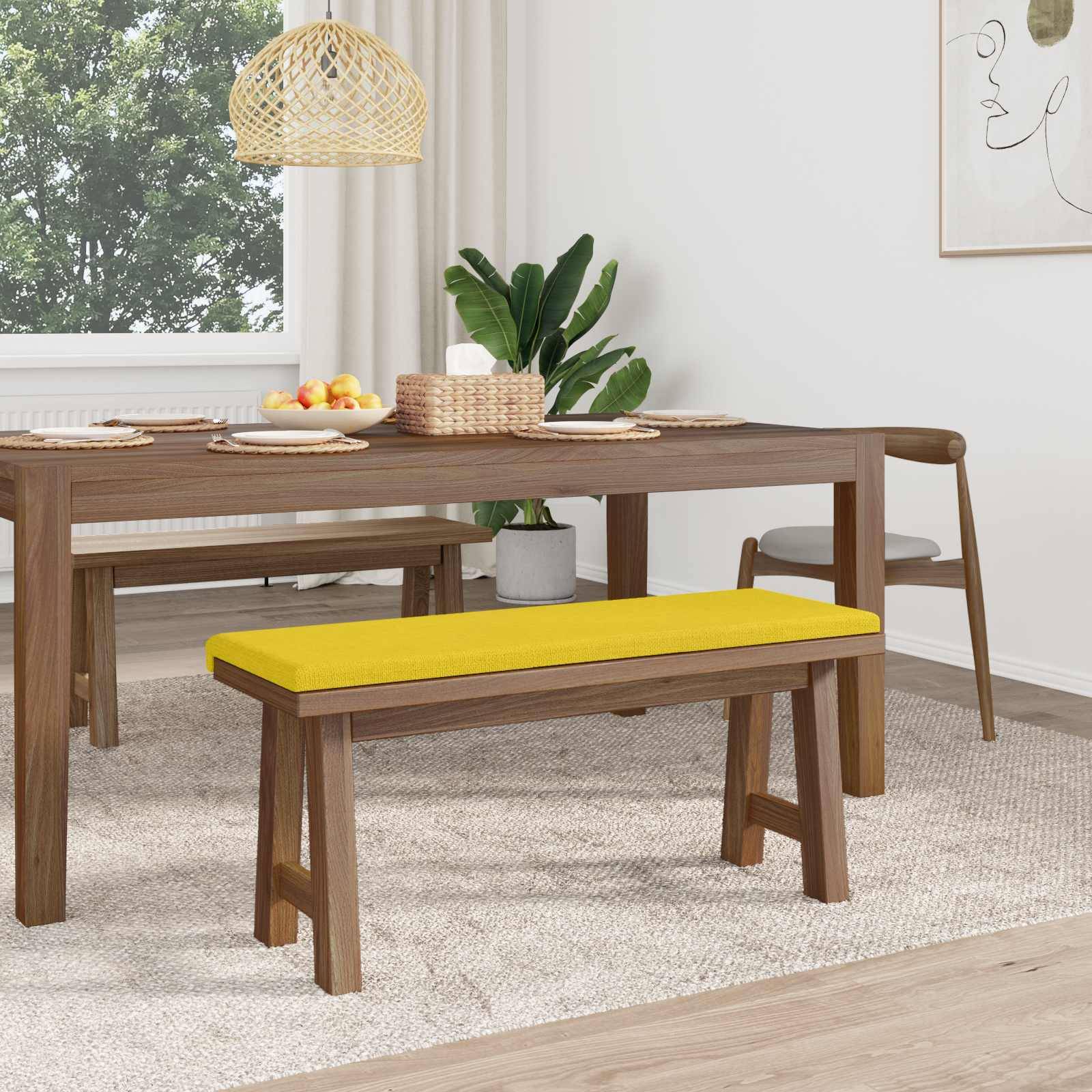vidaXL Bankkissen Stoff Helles Gelb Tiefe 35 cm