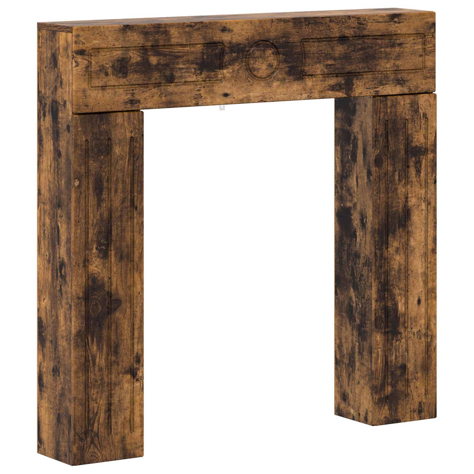 vidaXL Kaminumrandung Raucheiche 102 x 18 x 100,5 cm Holzwerkstoff